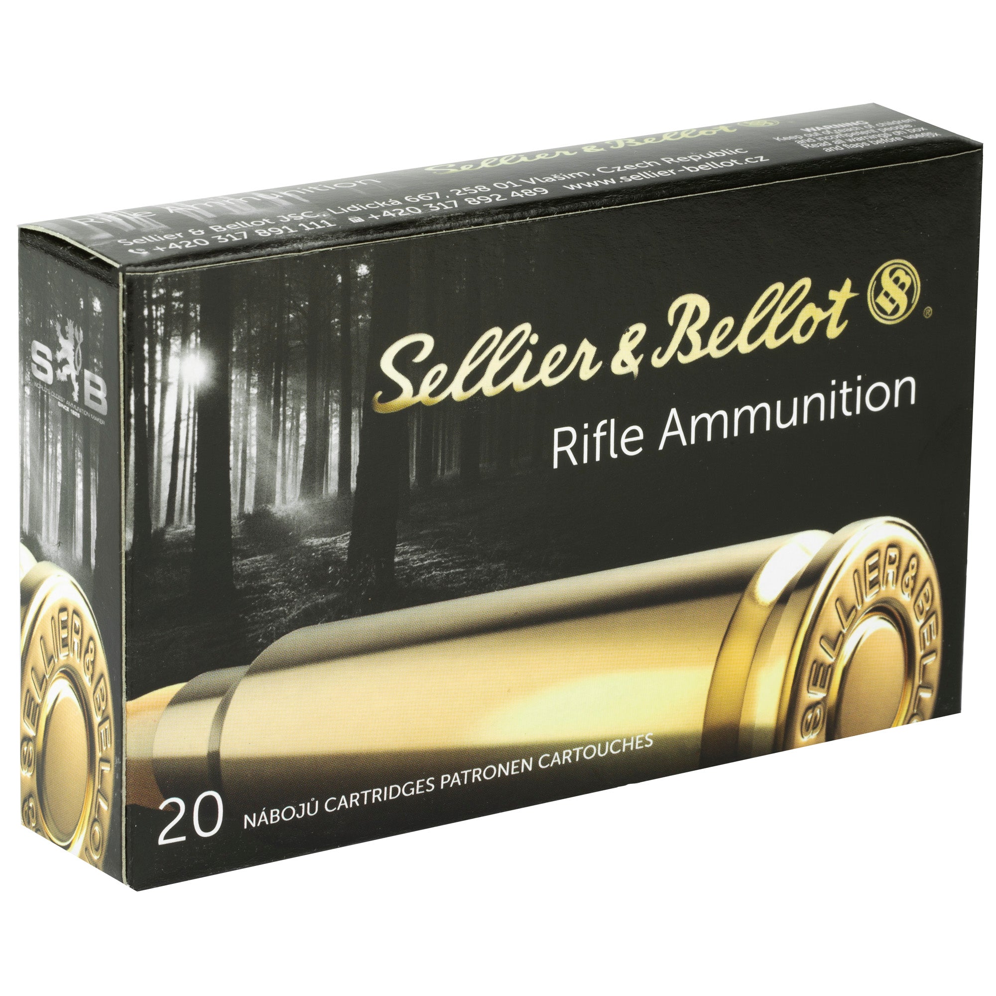 Sellier & Bellot 6.5x55 Swedish Rifle Ammunition 131 Grain Soft Point - 20 Rounds per Box