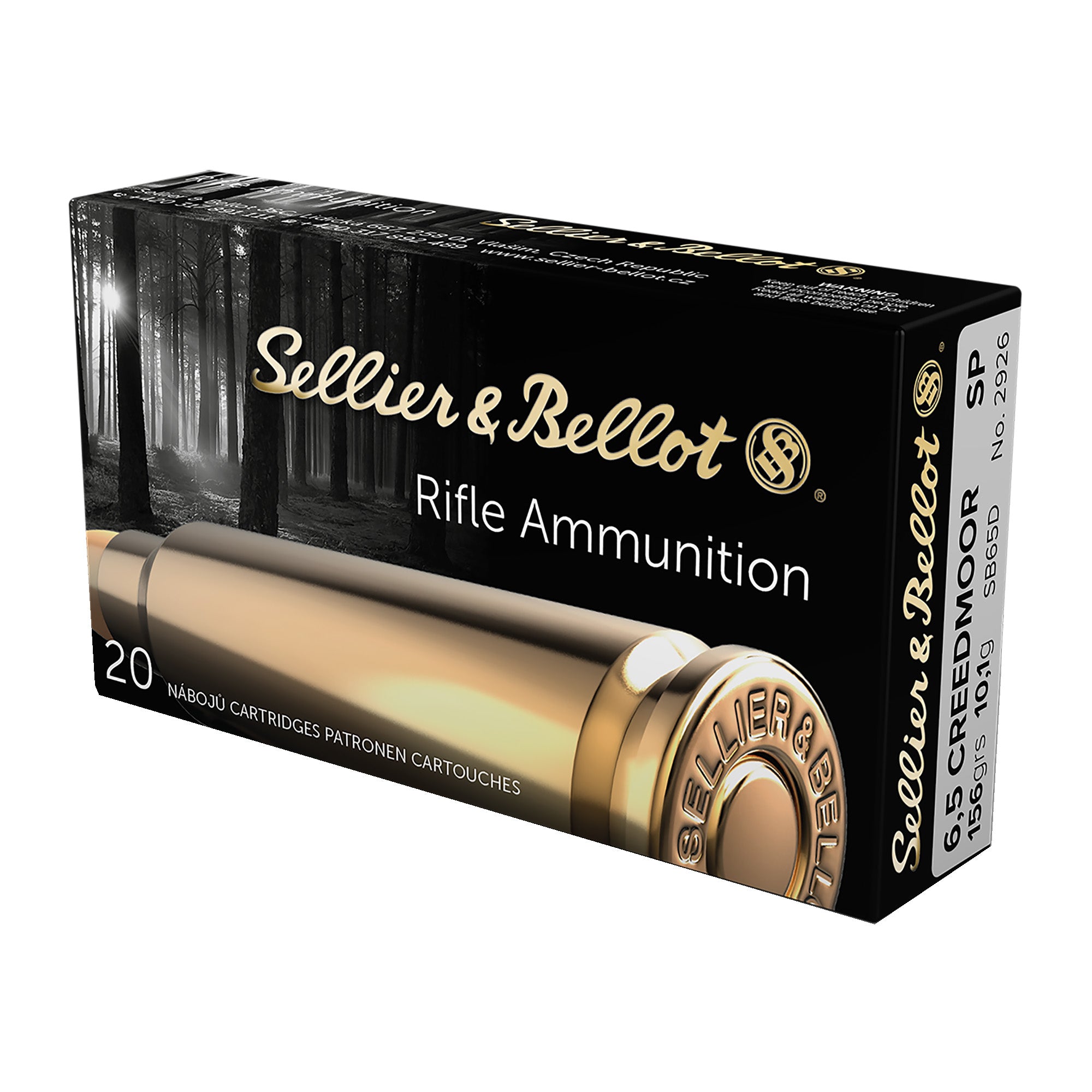 Sellier & Bellot 6.5 Creedmoor 156 Grain Soft Point Ammunition – Rifle Model, 20 Rounds per Box