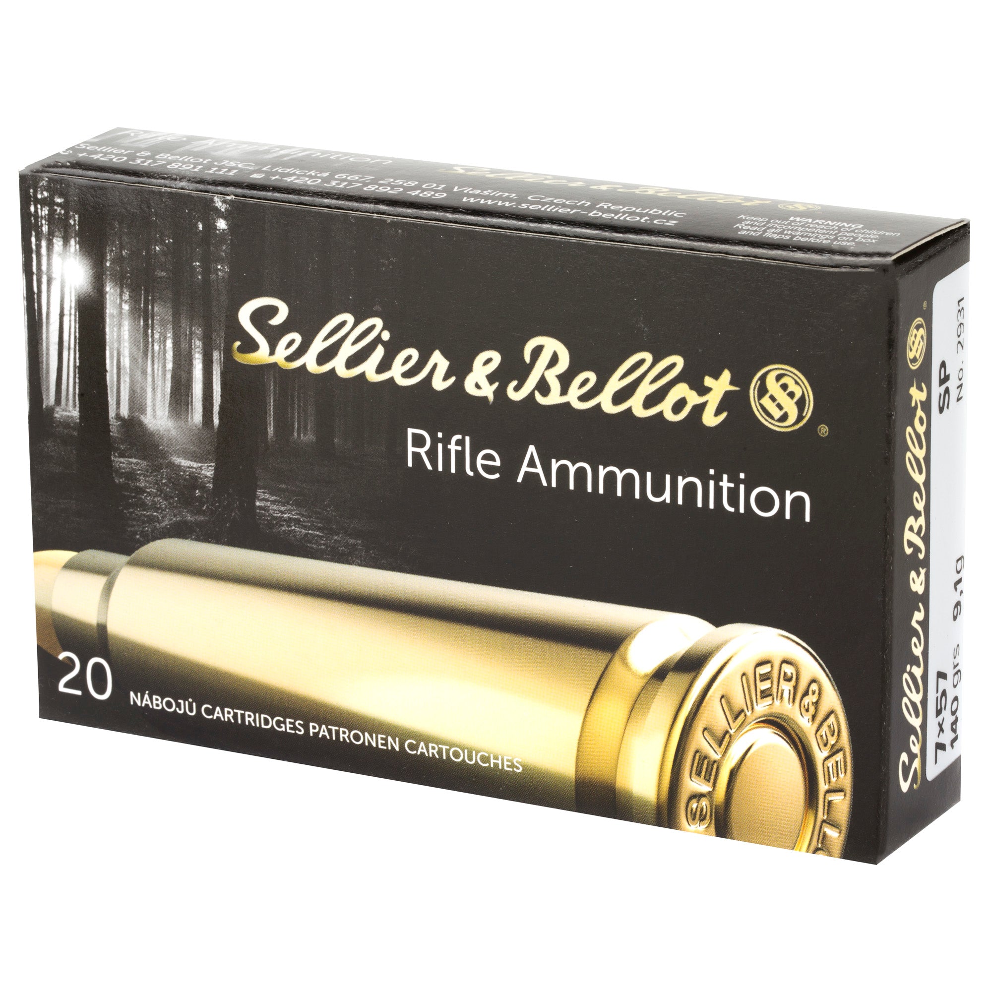 Sellier & Bellot 7x57mm Rifle Ammunition 140 Grain Soft Point - Pack of 20
