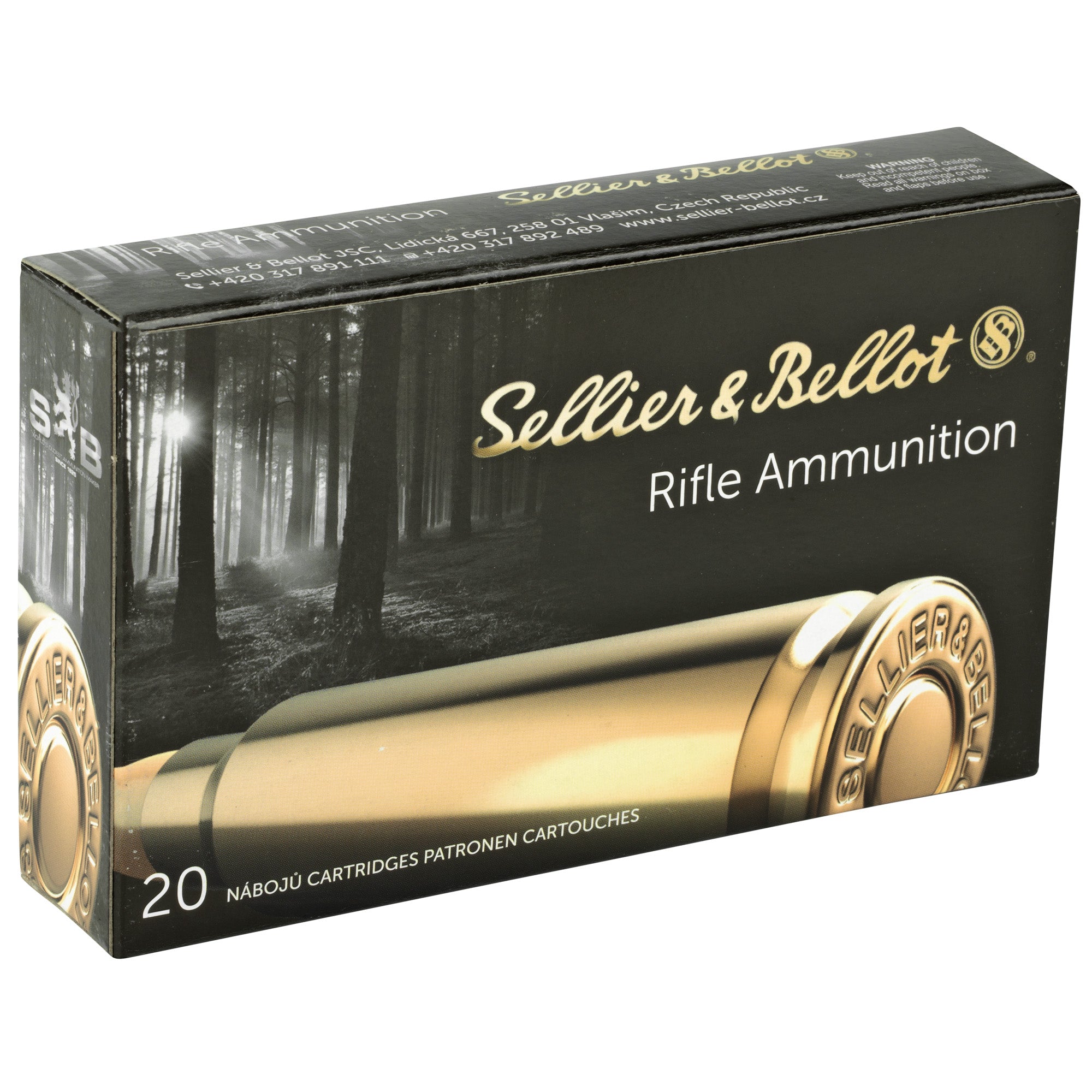 Sellier & Bellot 7mm Remington Magnum Soft Point Ammunition, 140 Grain, 20 Rounds per Box