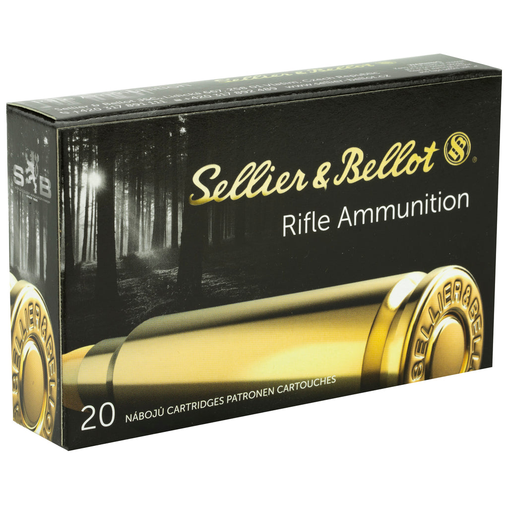 Sellier & Bellot 8mm Mauser Soft Point Cutting Edge Rifle Ammo - 196 Grain, 20 Rounds per Box