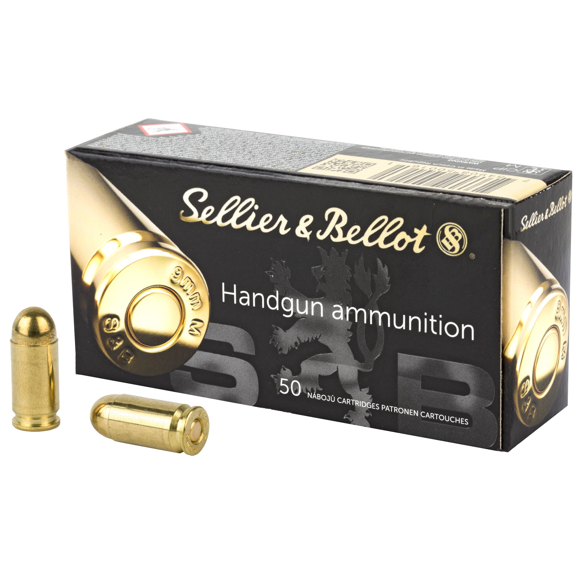 Sellier & Bellot S&B 9mm Makarov 95-Grain Full Metal Jacket Ammunition