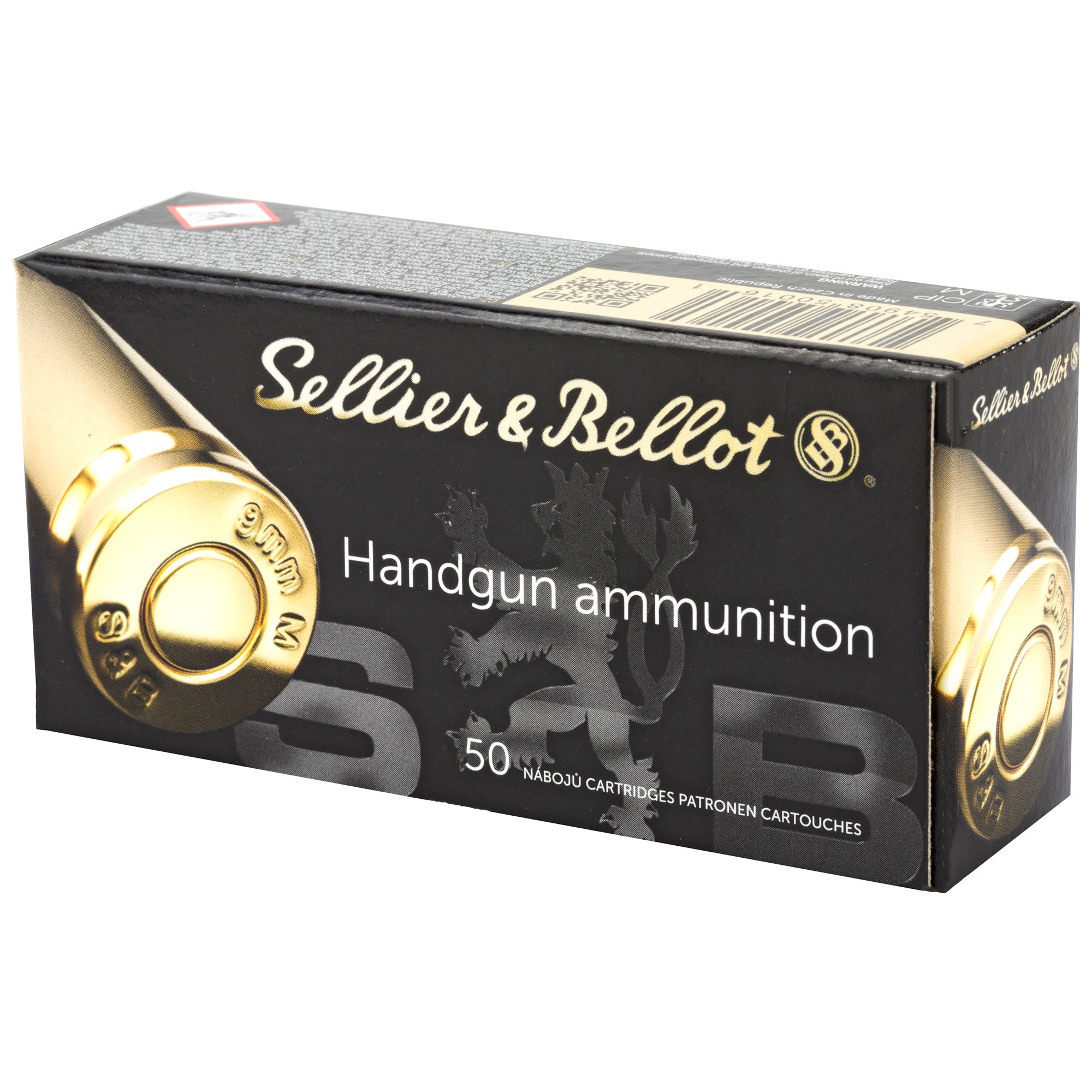 Sellier & Bellot S&B 9mm Makarov 95-Grain Full Metal Jacket Ammunition