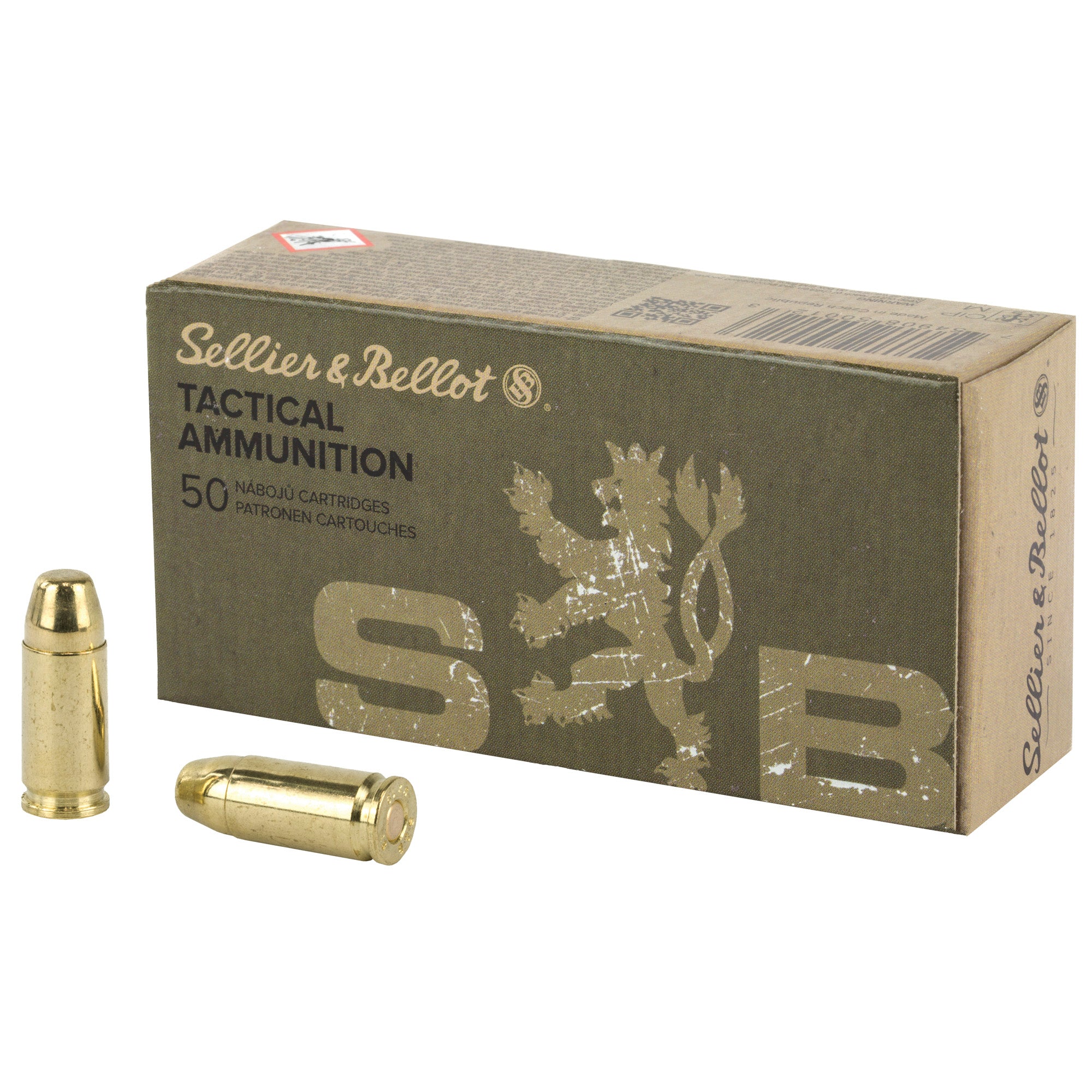 Sellier & Bellot 9mm Subsonic 140 Grain Full Metal Jacket Ammunition, 50 Rounds per Box
