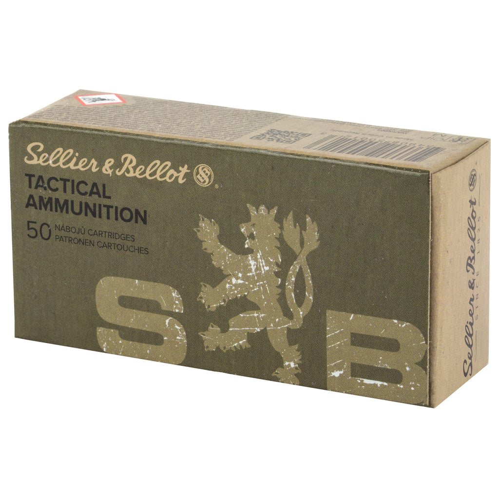 Sellier & Bellot 9mm Subsonic 140 Grain Full Metal Jacket Ammunition, 50 Rounds per Box