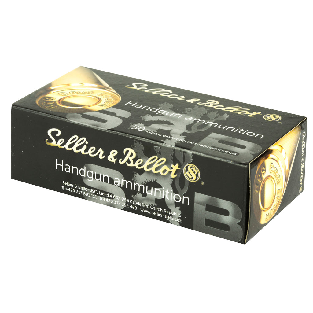 Sellier & Bellot 9mm Subsonic 150-Grain FMJ Ammunition - 50 Rounds Per Box