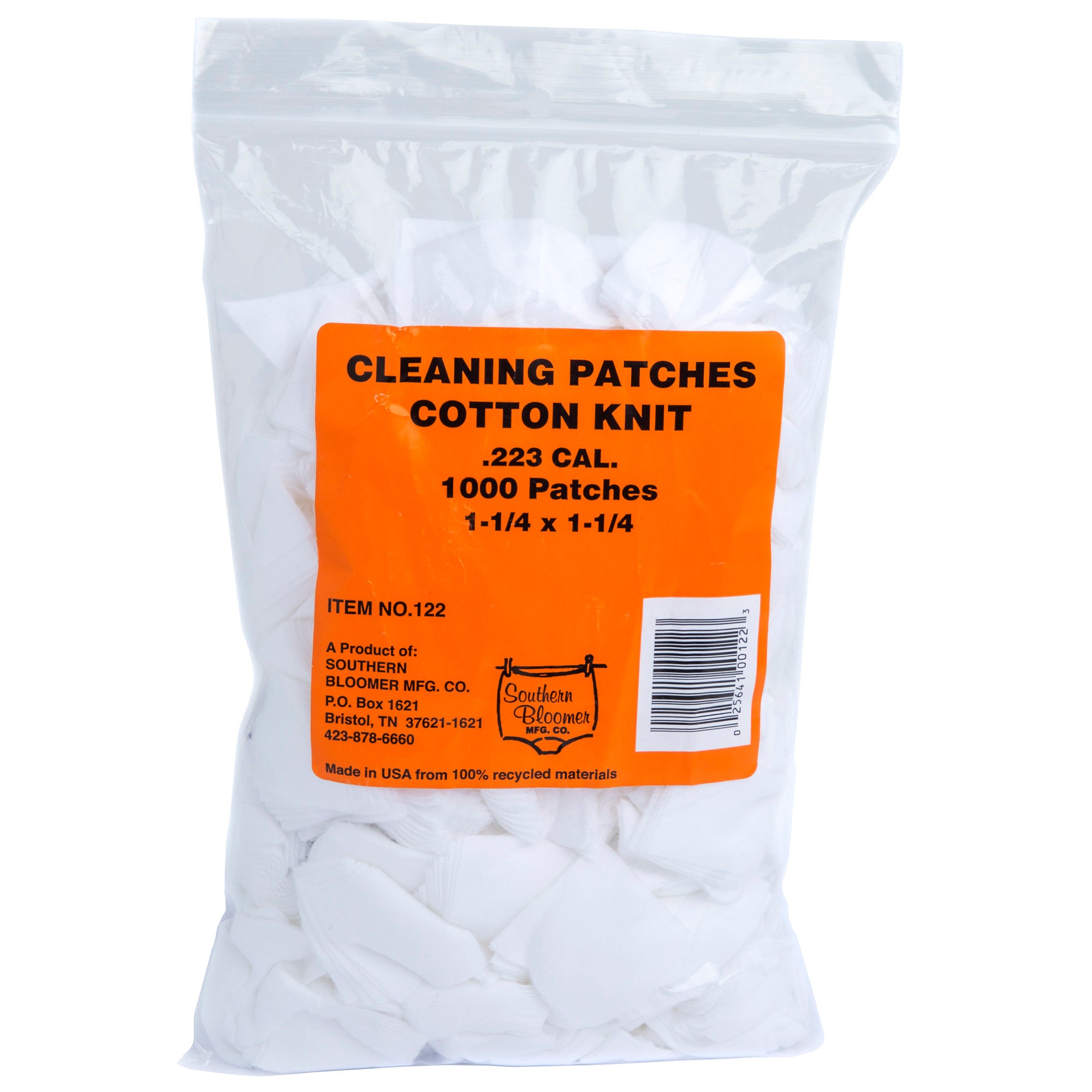 Southern Bloomer Cotton Cleaning Patches – 1 x 1 Inch, 1000 Pack