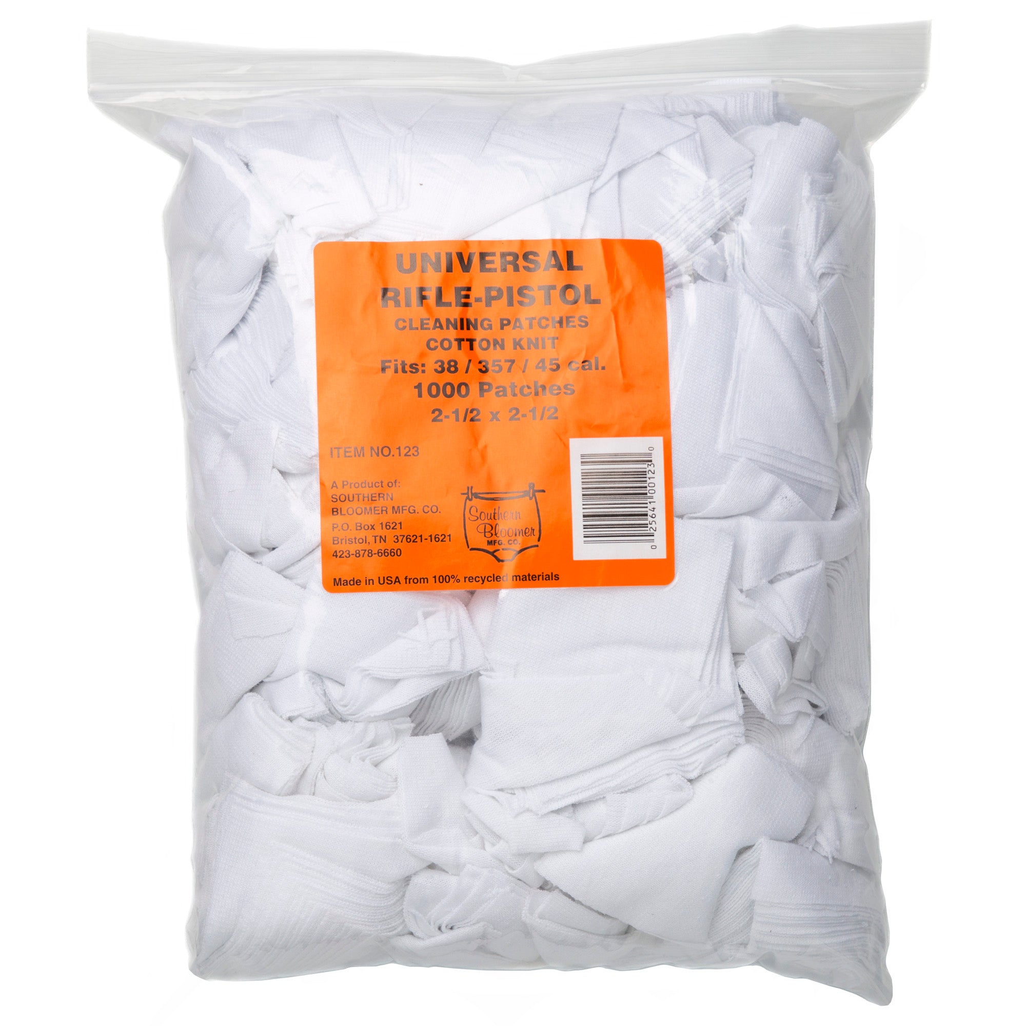 Southern Bloomer Cotton Cleaning Patches 2.5 x 2.5 Inches – Pack of 1000