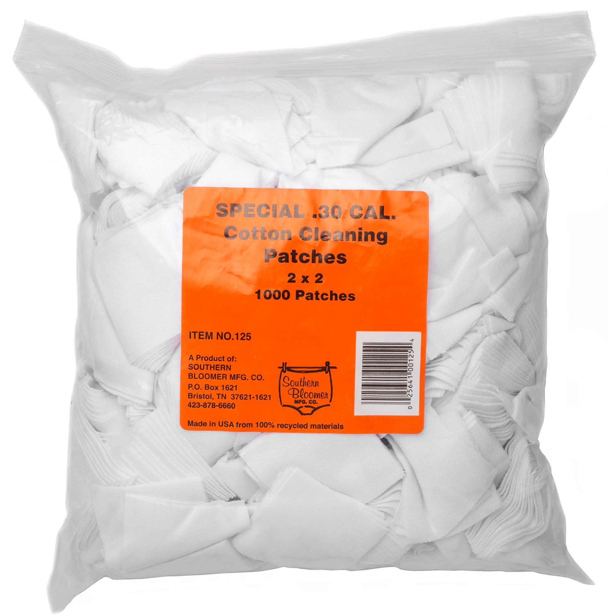 Southern Bloomer Cotton Cleaning Patches – 2 x 2 Inches, 1000-Pack