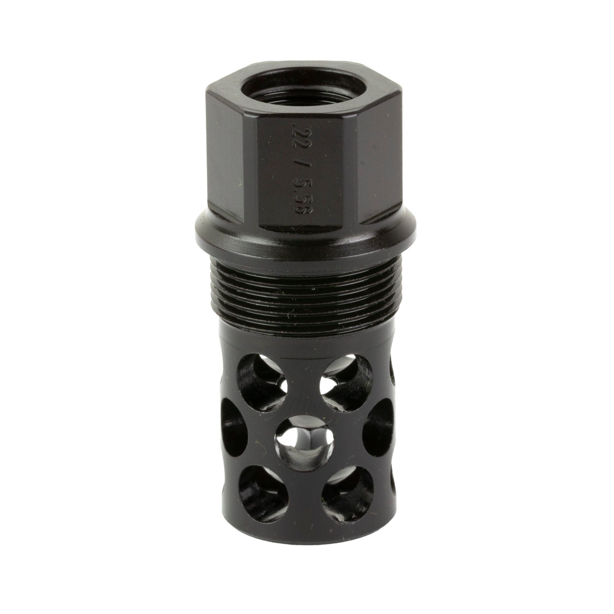 SilencerCo Compact Radial Brake for 223 Remington – Thread Over Muzzle Device with Quick Attach System