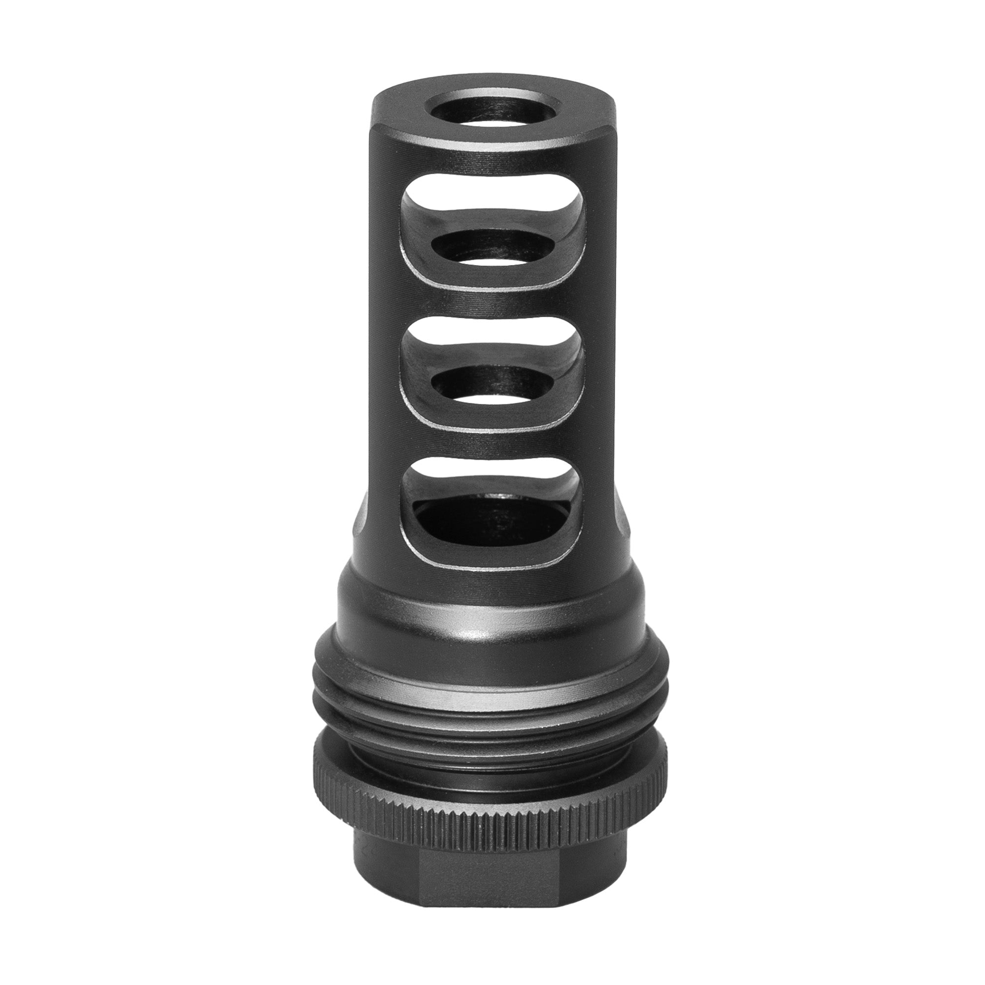 SilencerCo Harvester SCO AC858 3-Port Muzzle Brake for .338 Caliber, 3/4x24 Thread Pattern