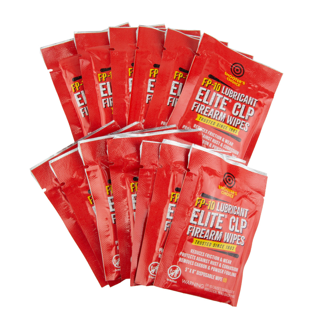 Shooter's Choice FP-10 Wipes 12-Pack – Convenient Firearm Cleaning and Lubrication Solution