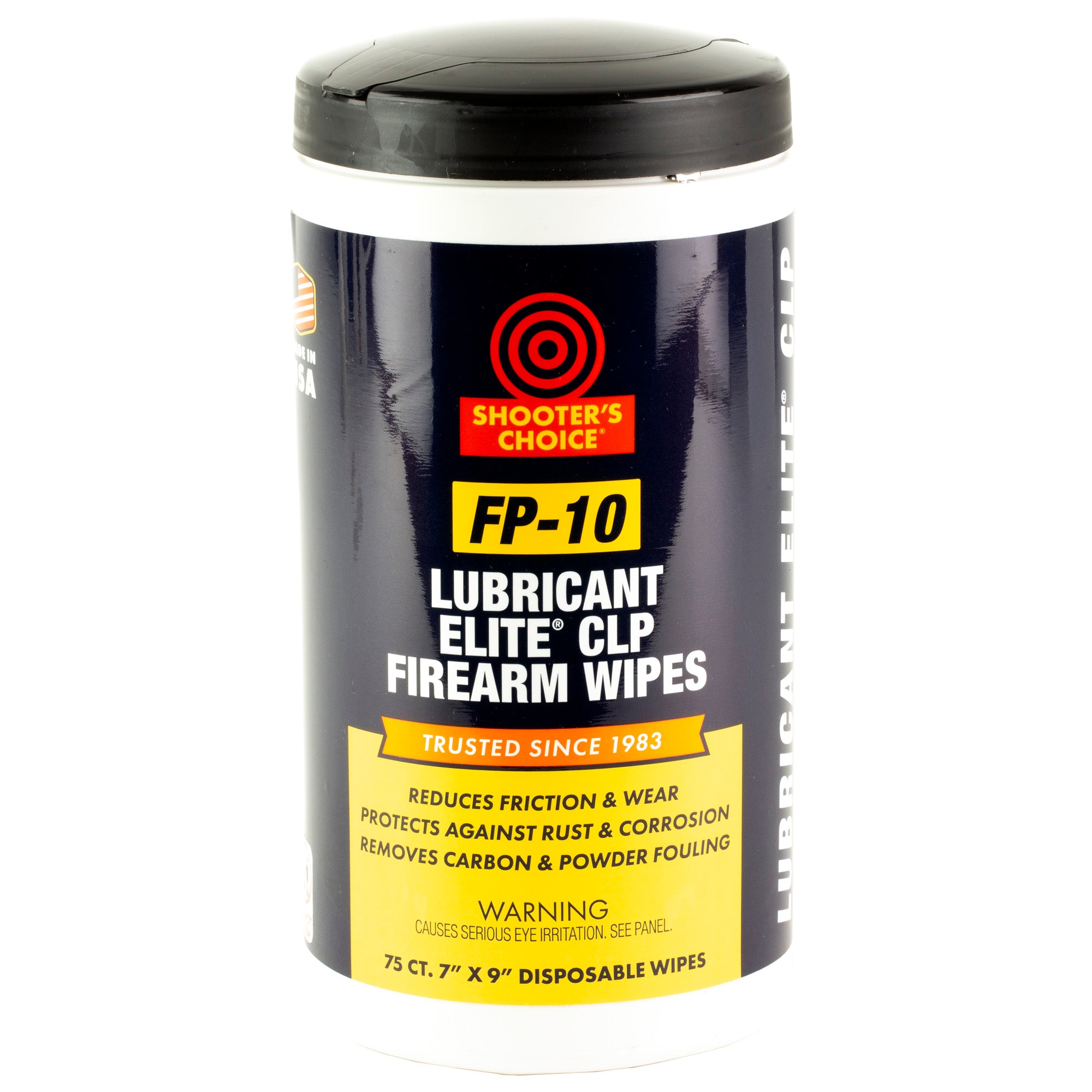 Shooter's Choice FP-10 CLP Wipes 75 Count - Convenient Lubricant, Cleaner, and Protectant for Firearms