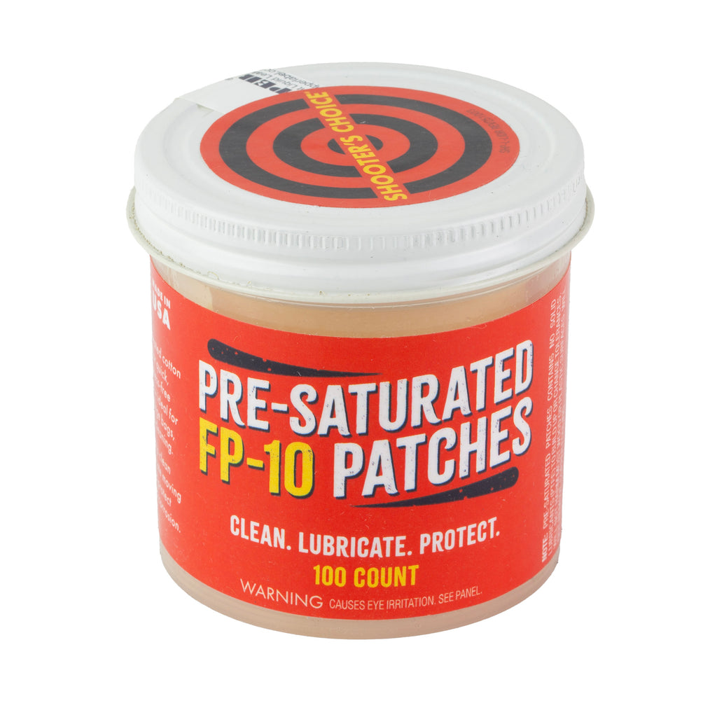 Shooter's Choice FP-10 Presaturated CLP Patches - 100 Count for Gun Maintenance