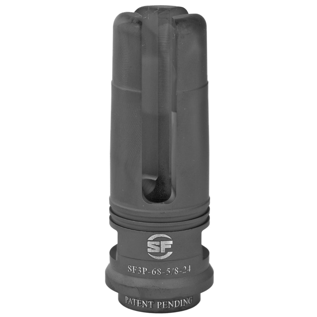 SureFire SOCOM 3 Prong Flash Hider for 6.8 SPC - Black, Part Number SF3P-68-5/8-24