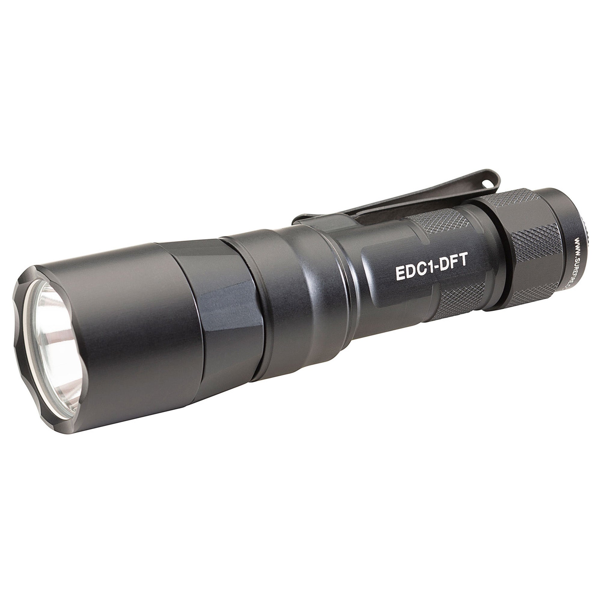 Surefire EDC1-DFT-BK Everyday Carry Turbo Flashlight - 650 Lumens, Dual Fuel, Compact Black Design