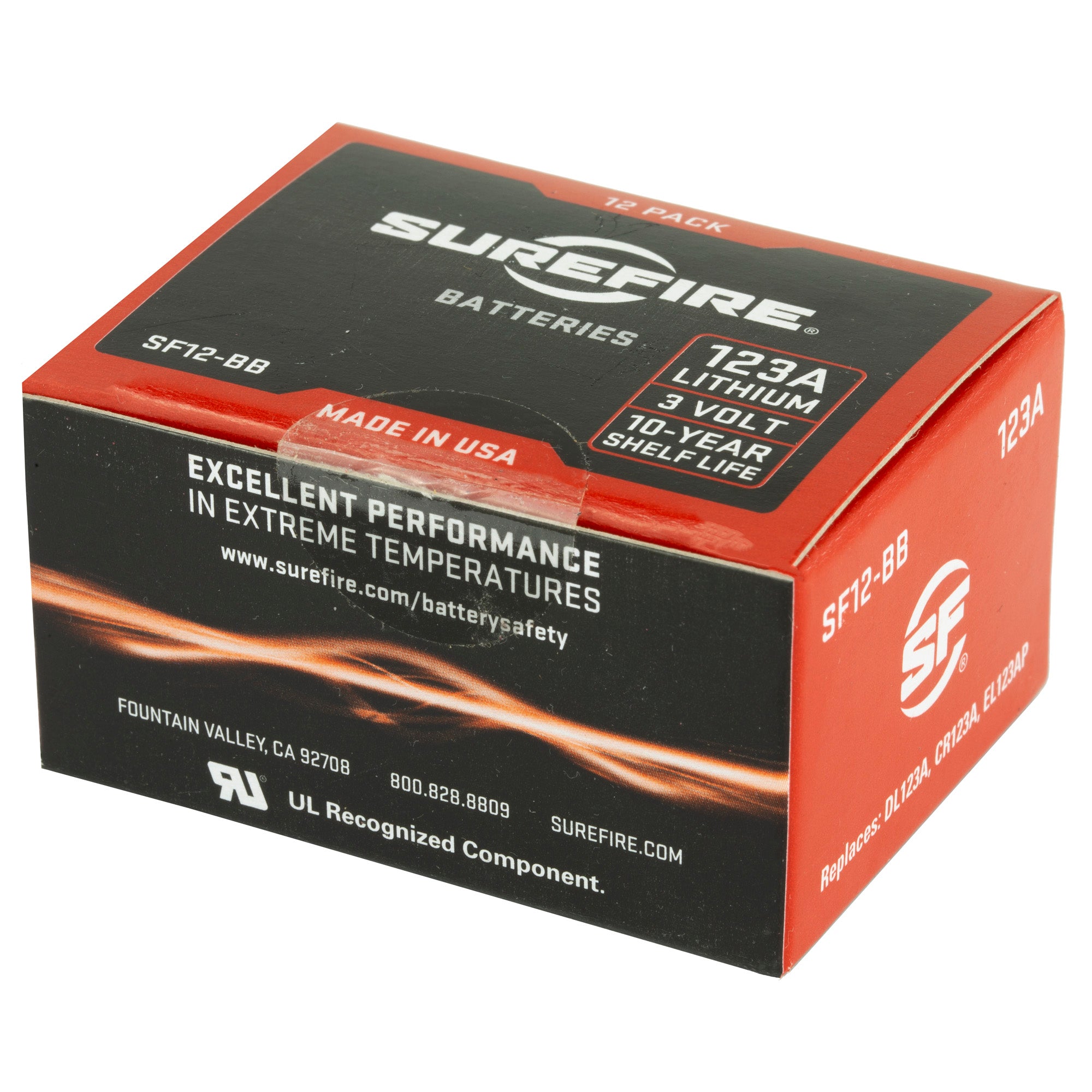 Surefire SF12-BB 12-Pack of High-Performance Lithium Batteries for SureFire Flashlights