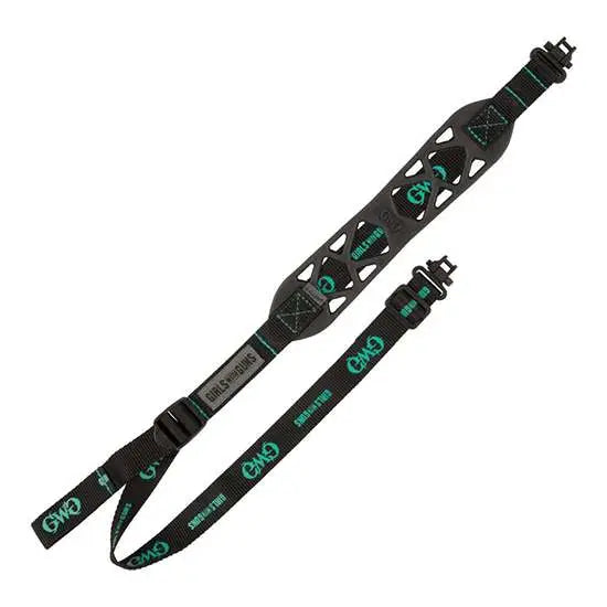 Allen Girls with Guns Black Label Rifle Sling (Part #8274) – Adjustable Rubber Rifle Sling with Swivels