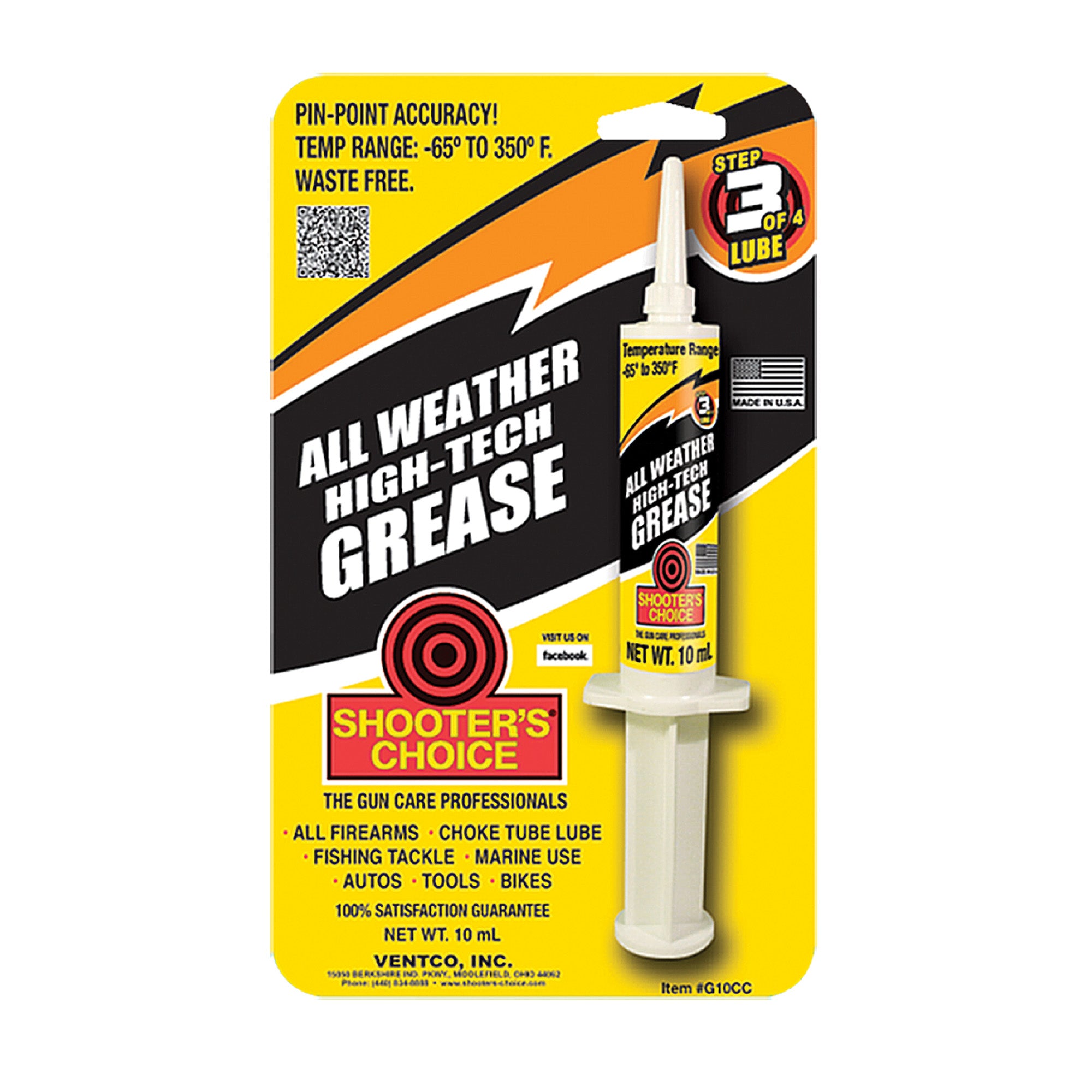 Shooter's Choice All Weather High-Tech Gun Grease 10cc Syringe