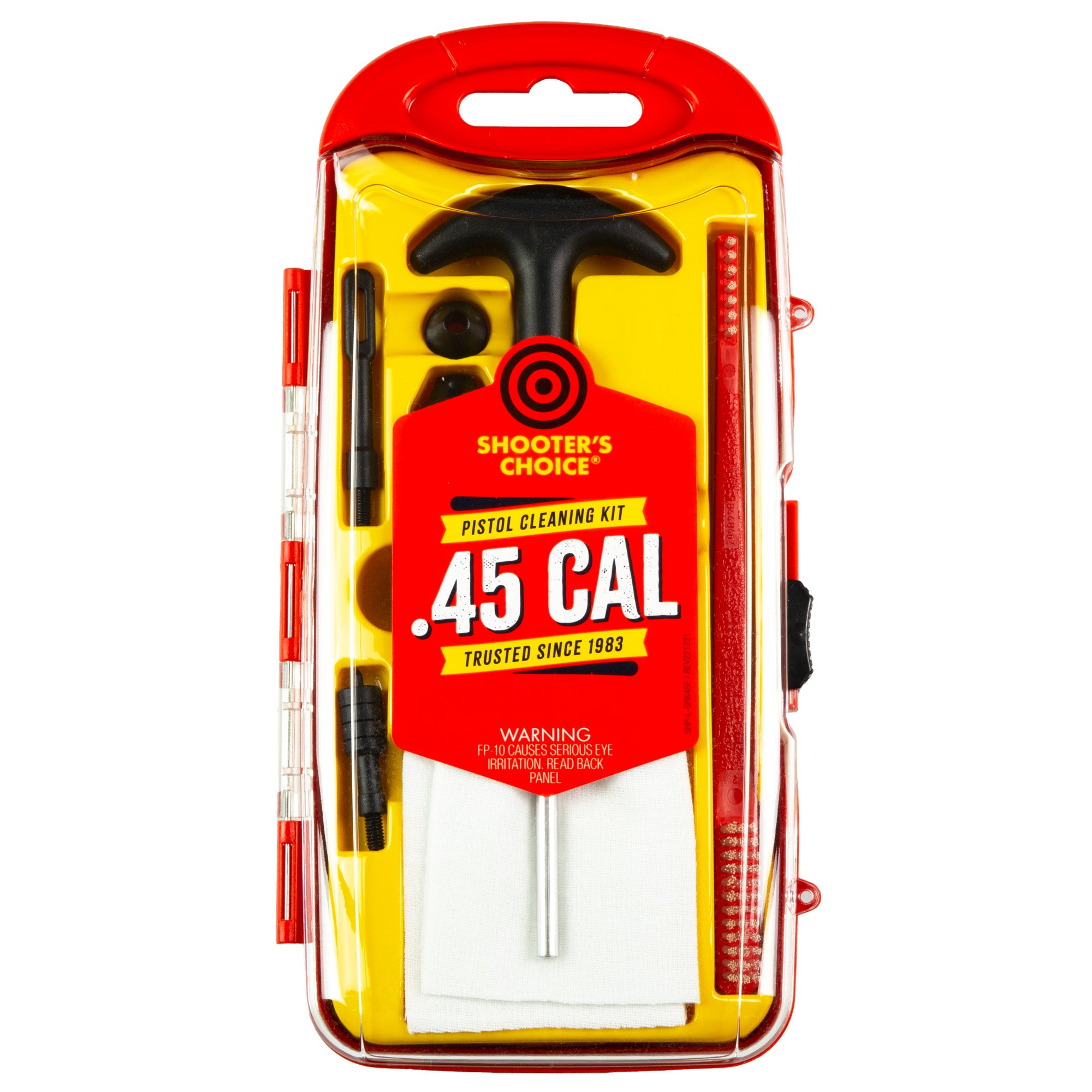 Shooter's Choice .45 Caliber Pistol Cleaning Kit - Complete Brass Cleaning Tools and Lubricant