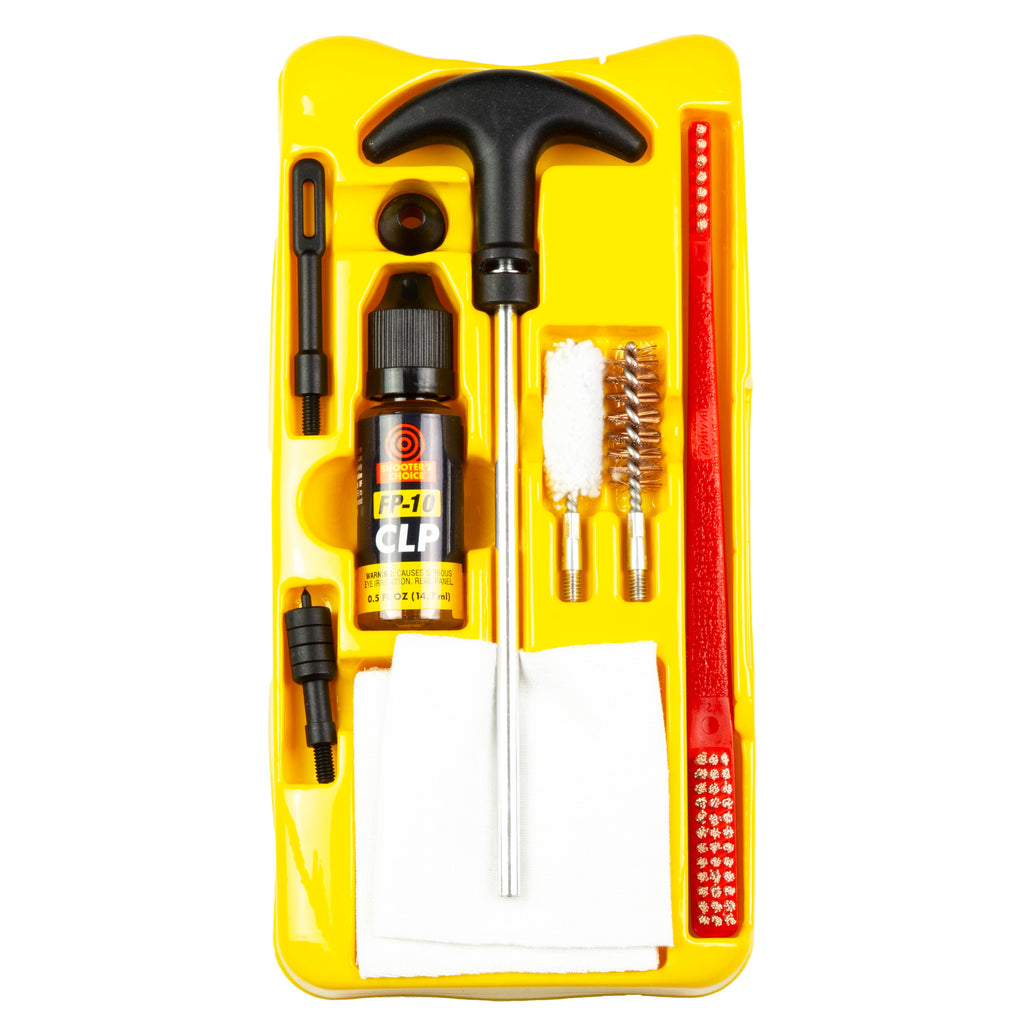 Shooter's Choice .45 Caliber Pistol Cleaning Kit - Complete Brass Cleaning Tools and Lubricant