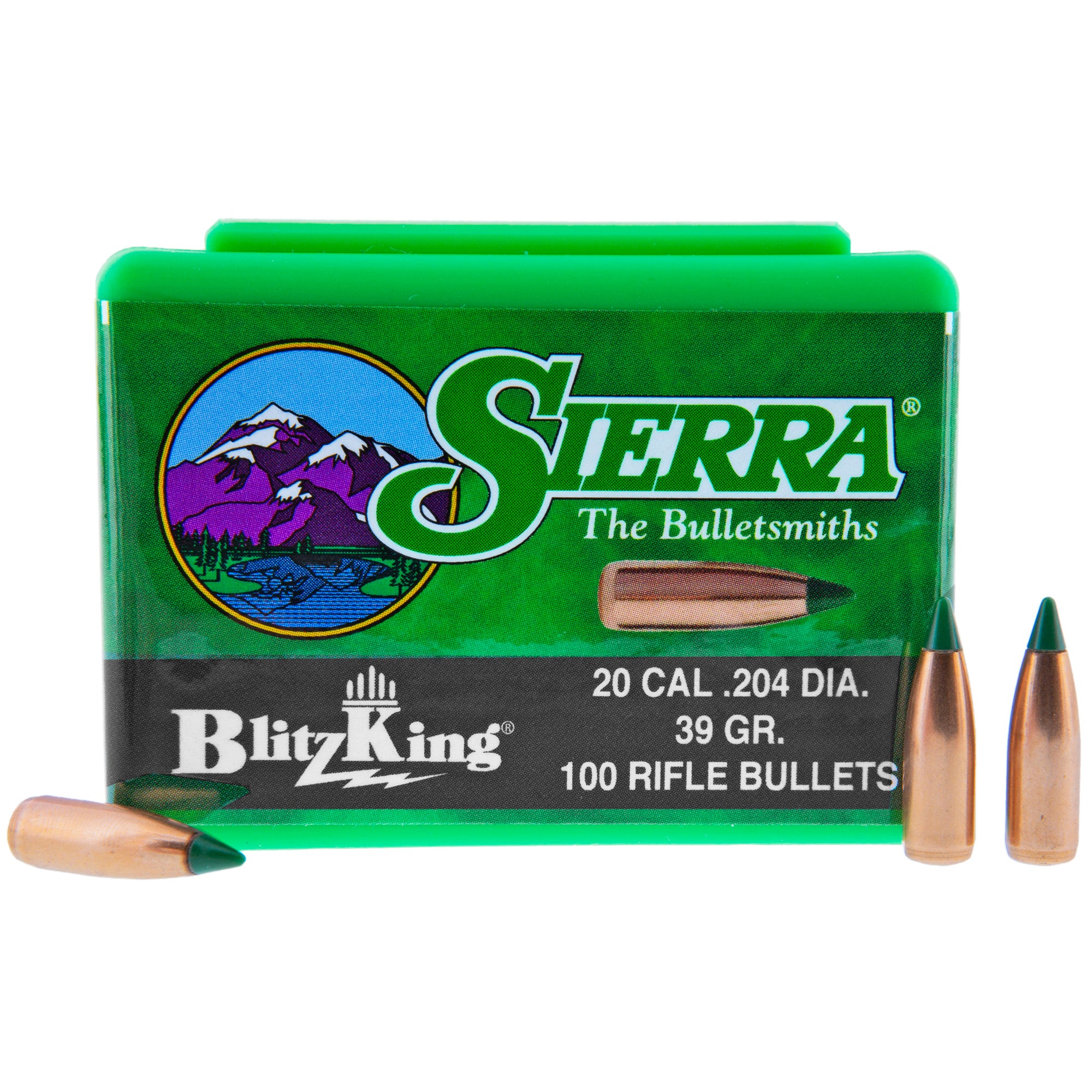 Sierra Bullets BlitzKing .204 Caliber, 39 Grain Ballistic Tip Bullets (100 Count)