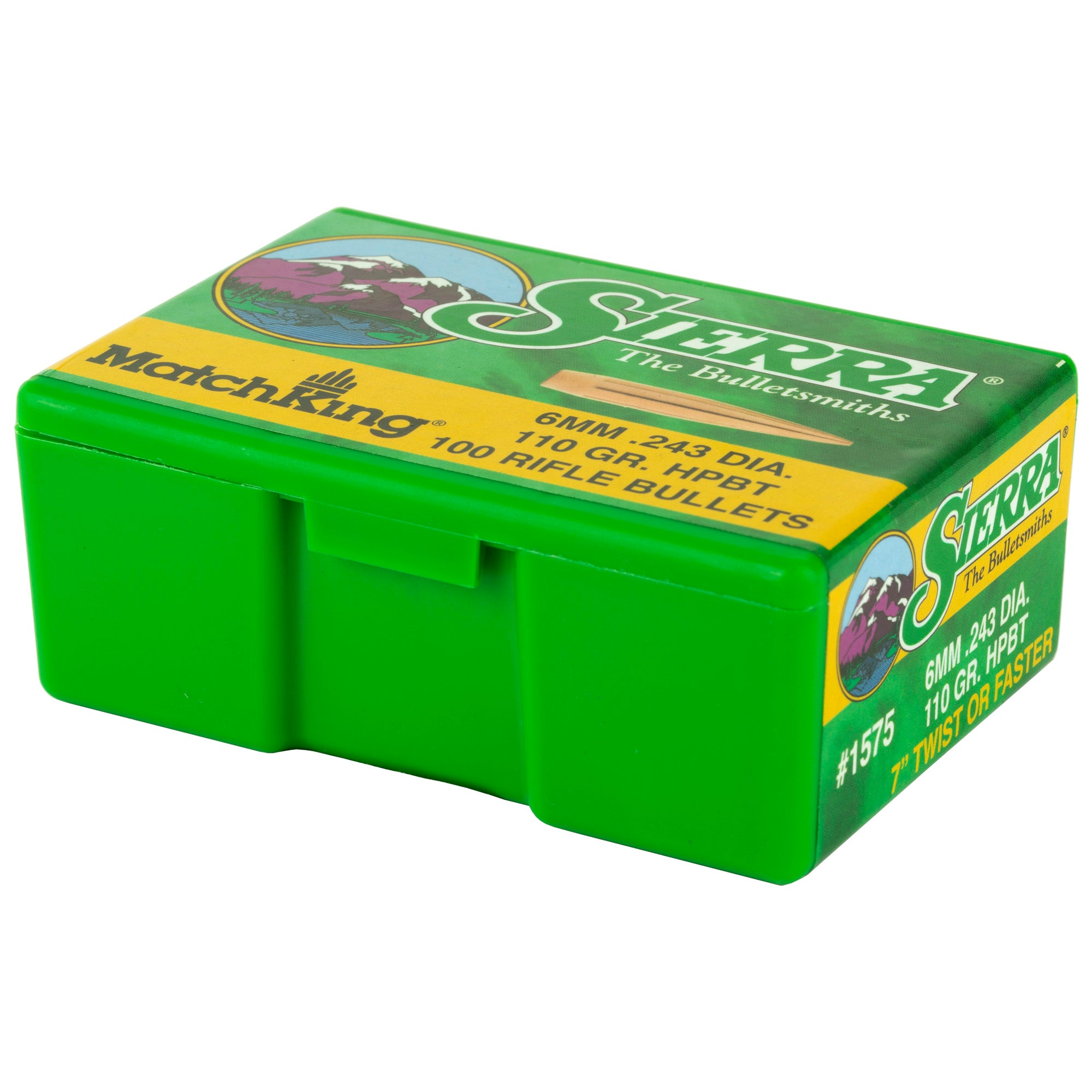 Sierra Bullets MatchKing .243 110-Grain Boat Tail Hollow Point – Precision Hunting and Target Shooting