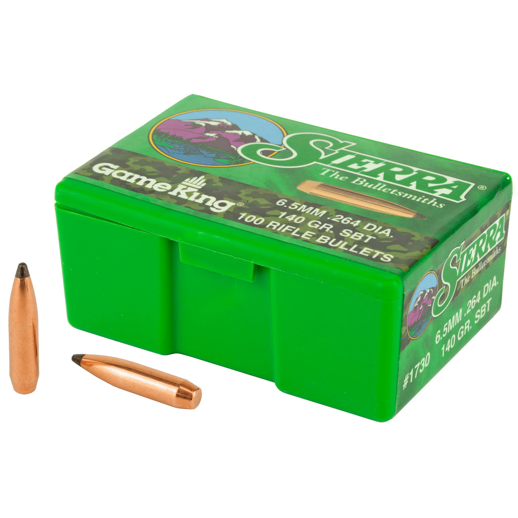 Sierra Bullets GameKing .264 140 Grain Spitzer Boat Tail Bullet - 100 Count