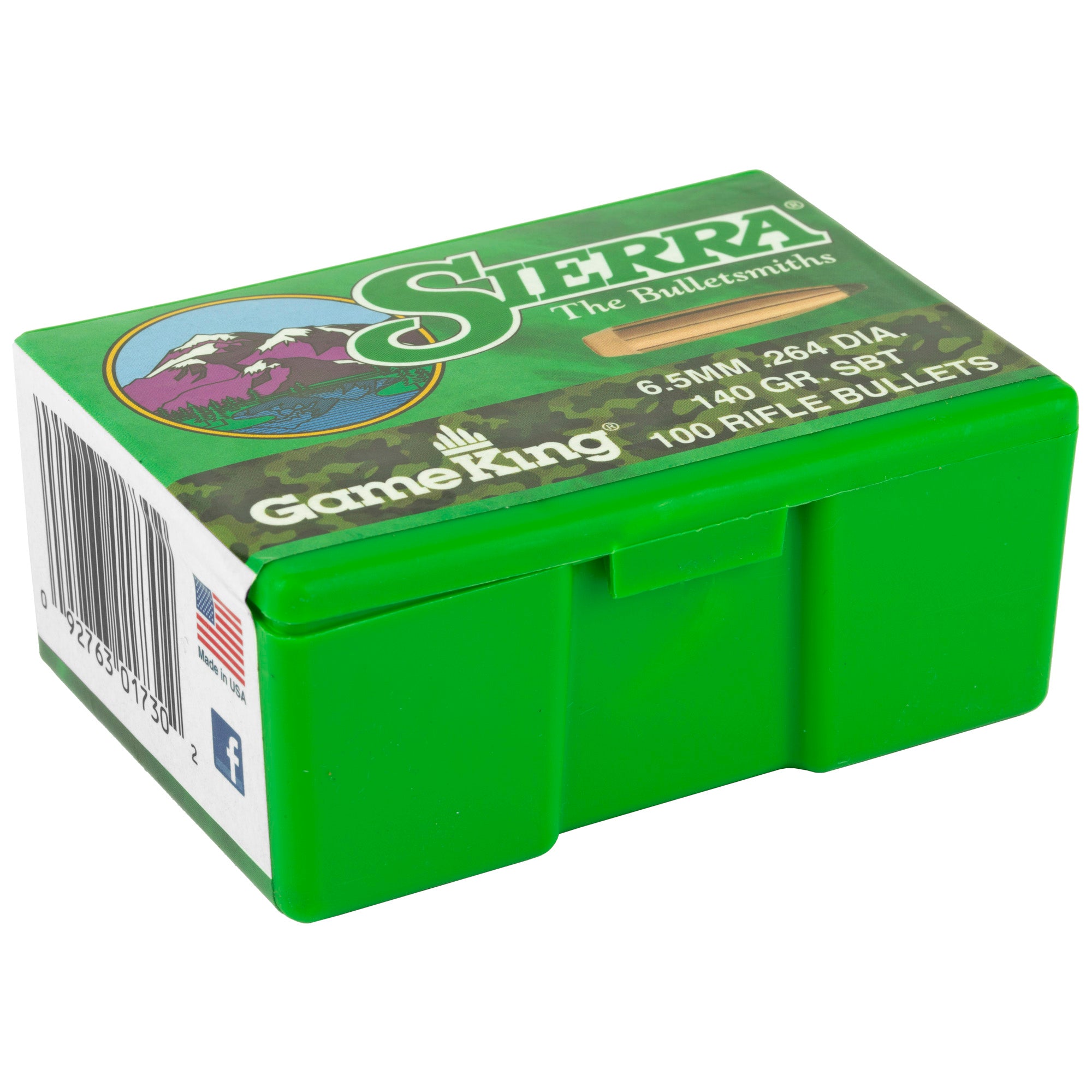 Sierra Bullets GameKing .264 140 Grain Spitzer Boat Tail Bullet - 100 Count