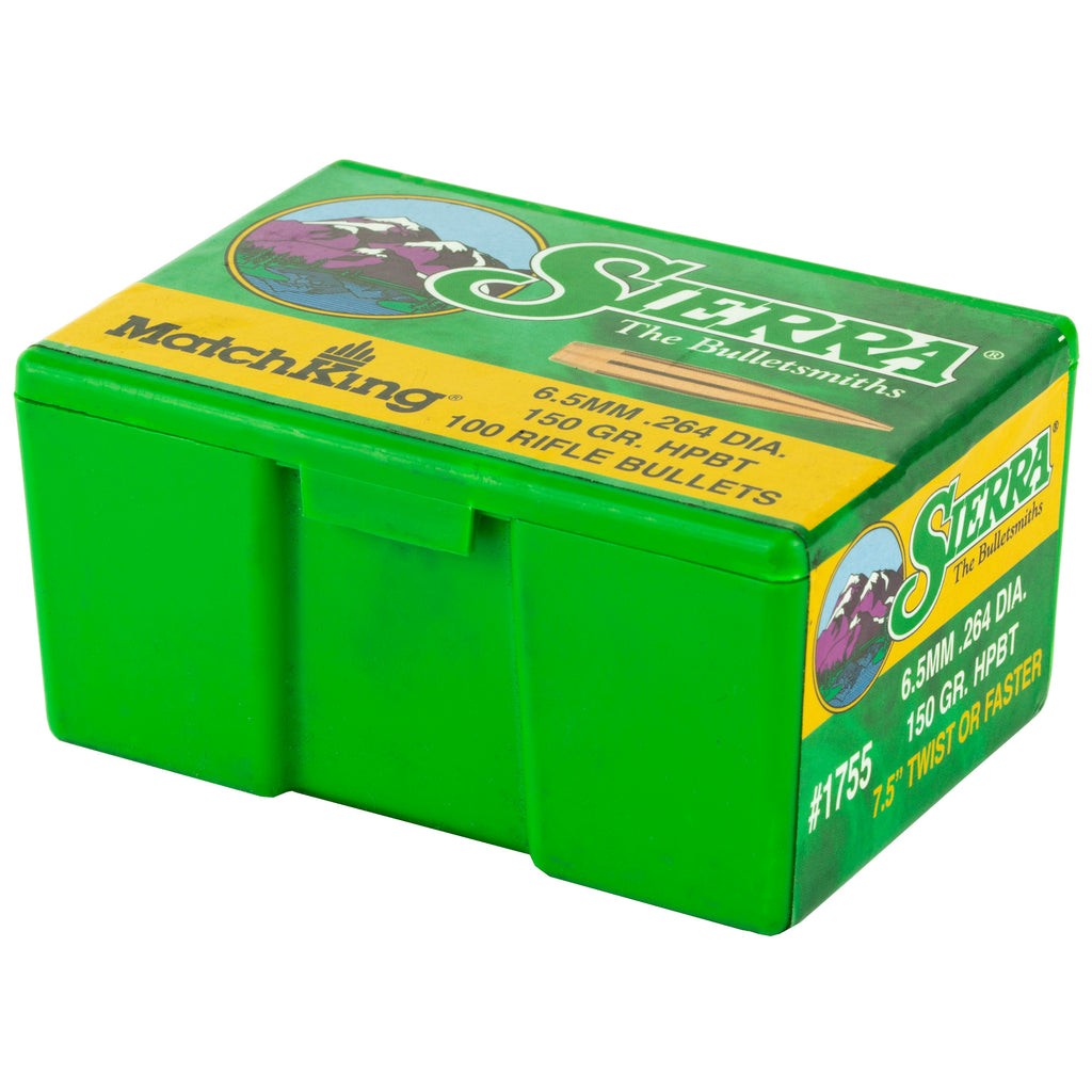 Sierra Bullets MatchKing .264 150-Grain Boat Tail Hollow Point Bullets (100 Count)