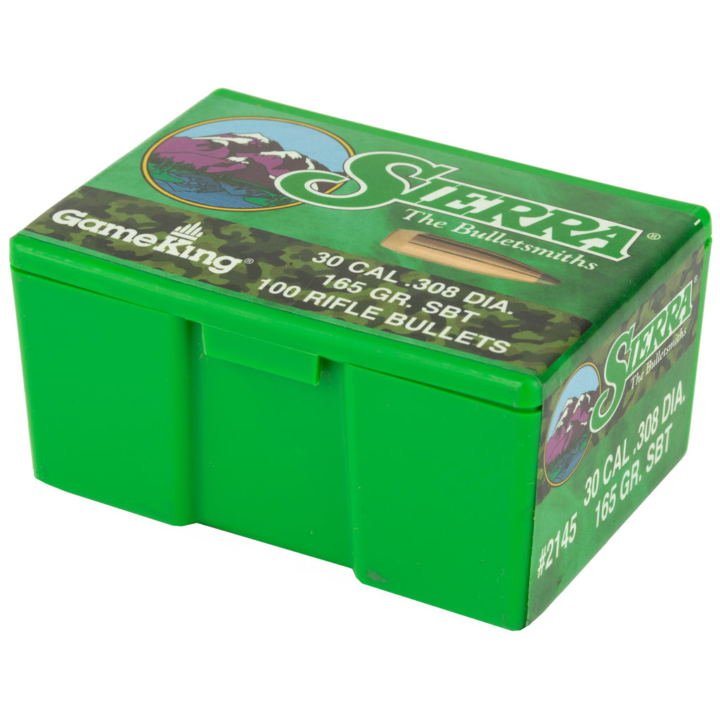 Sierra Bullets GameKing .308 Caliber, 165 Grain, Spitzer Boat Tail Bullet - 100 Rounds
