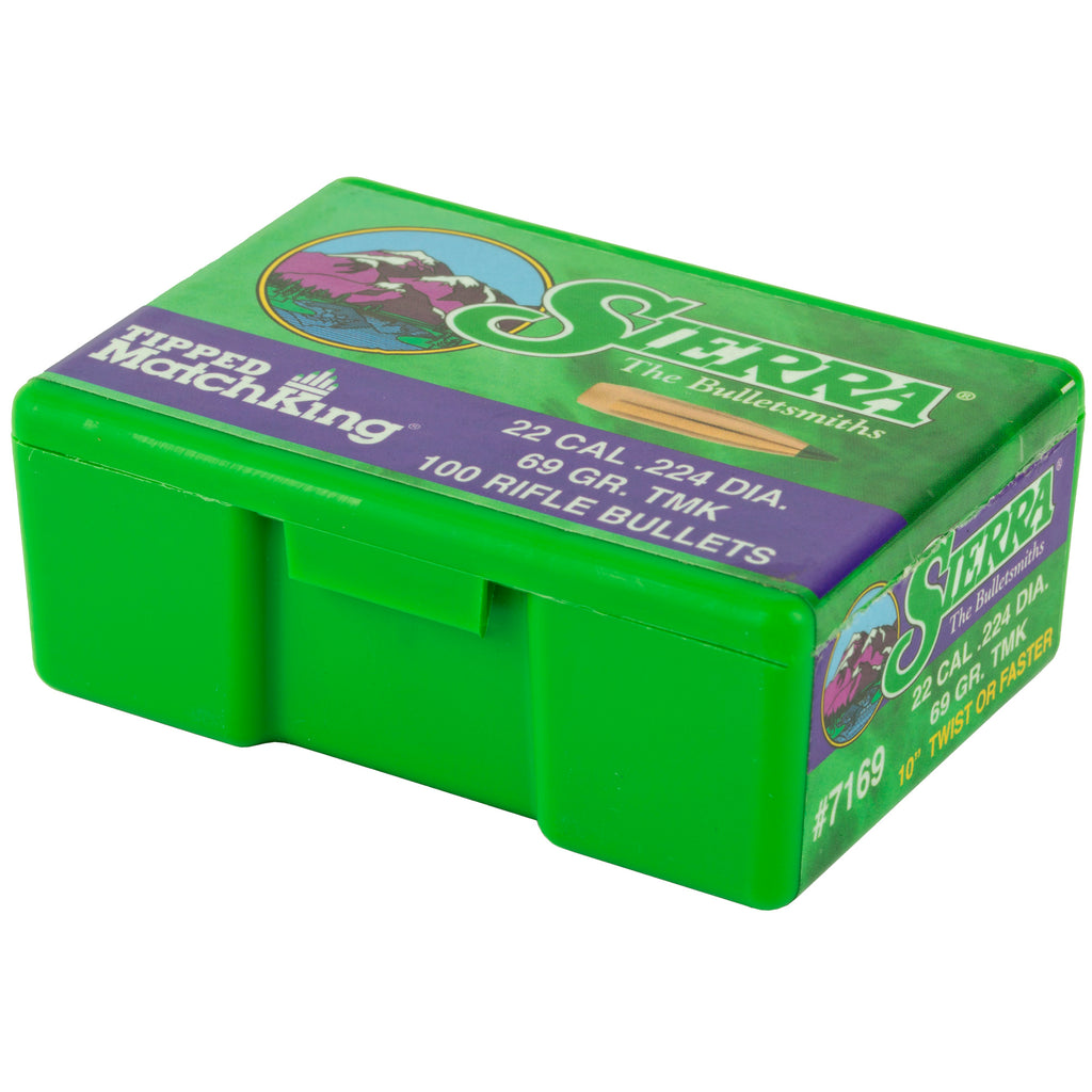 Sierra Bullets Tipped MatchKing .224 Caliber, 69 Grain - 100 Pack