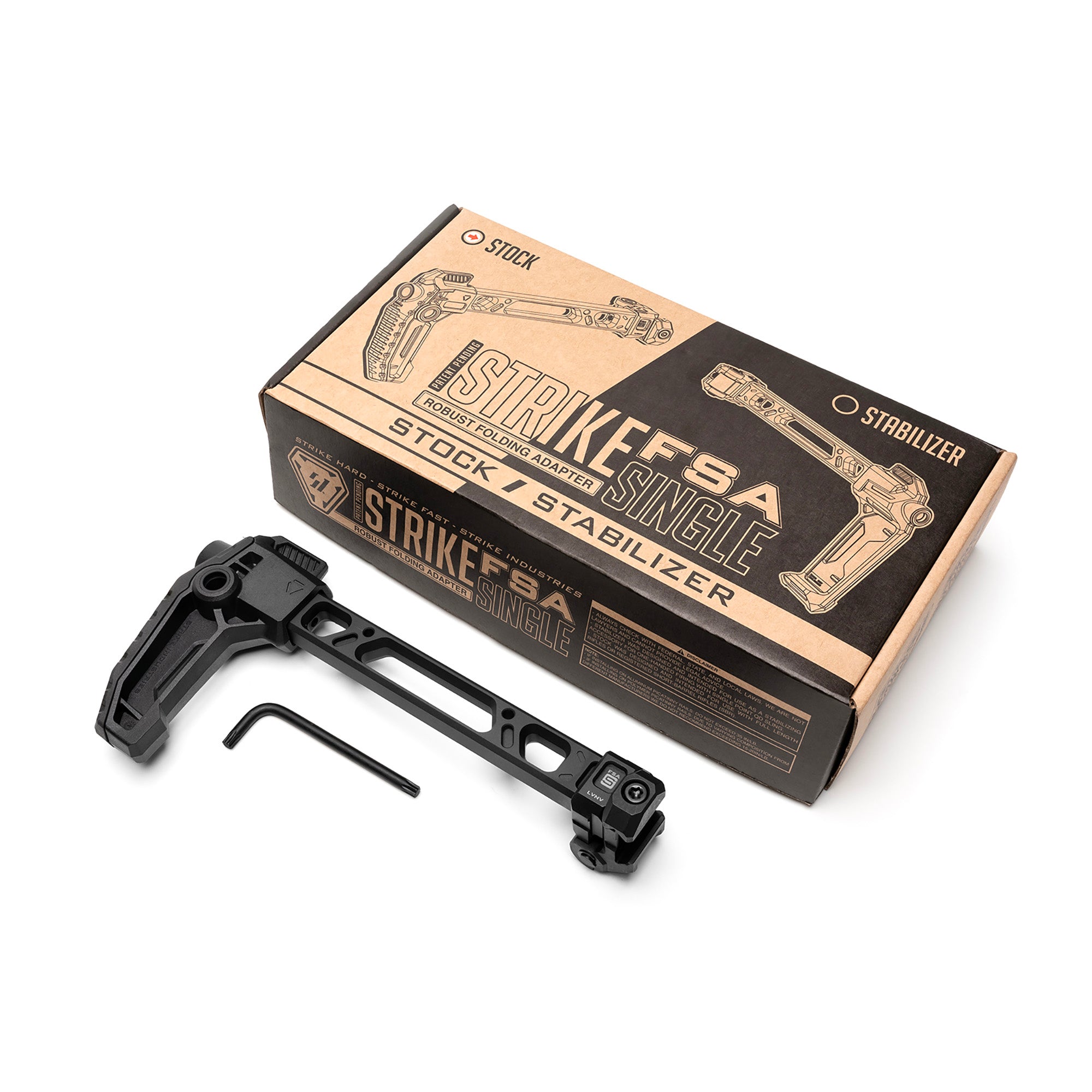 Strike Industries Strike FSA Single Folding Stock Black - Model SI-FSA-S-STOCK