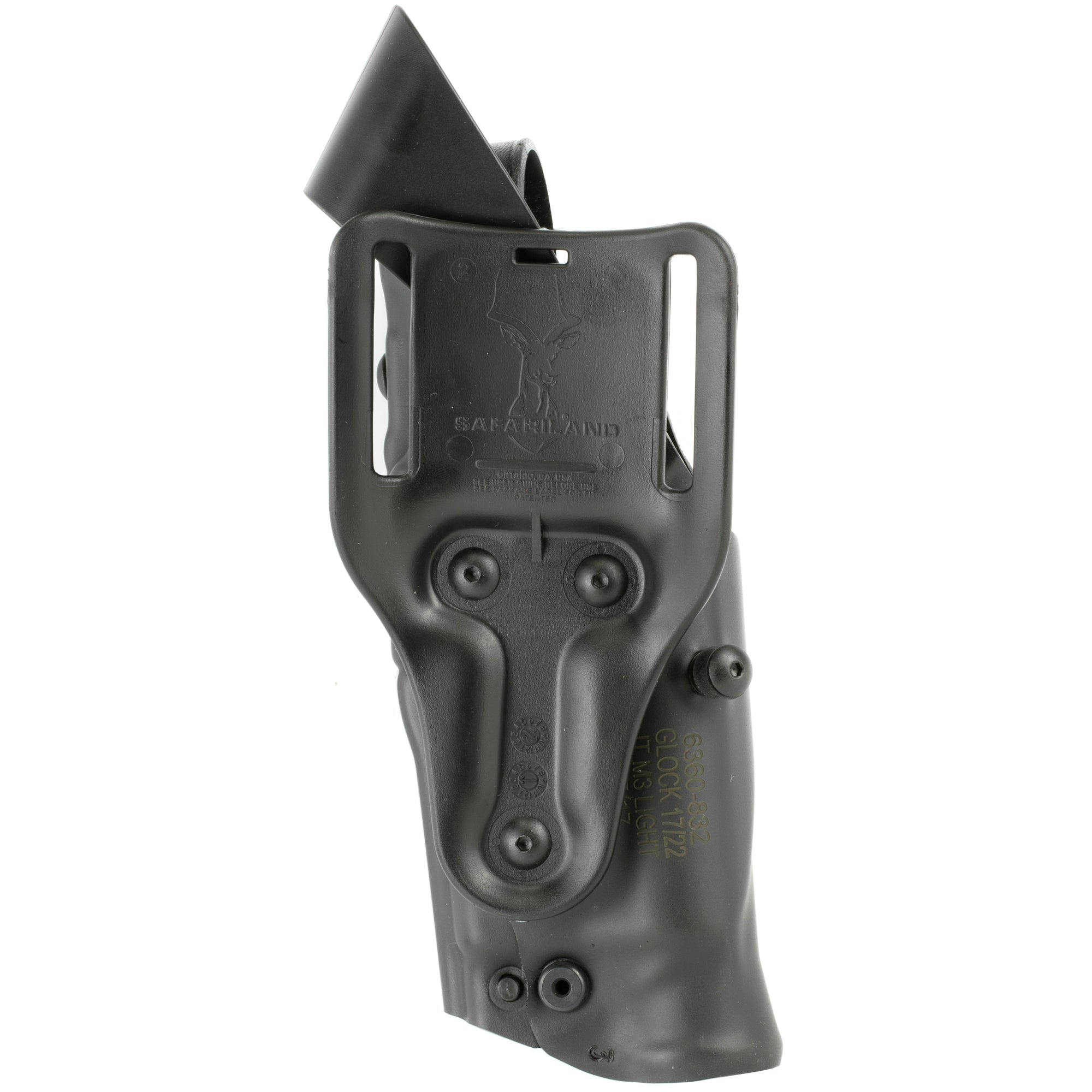 Safariland 6360 ALS/RLS Mid-Ride Duty Holster for Glock 17/22 - Right Hand Black Laminate