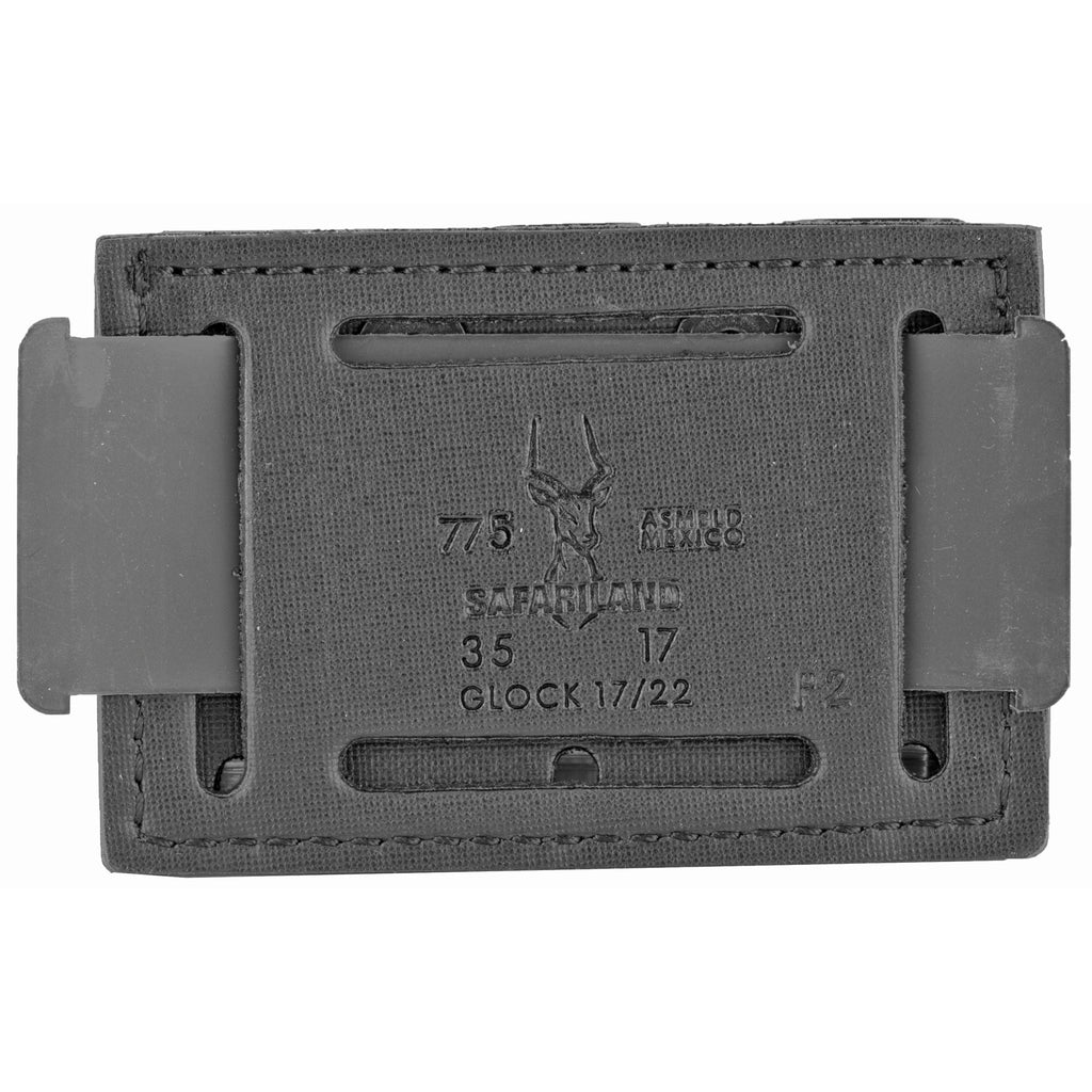 Safariland Model 775 Slimline Open Top Triple Magazine Pouch for Glock 17 - Black Laminate