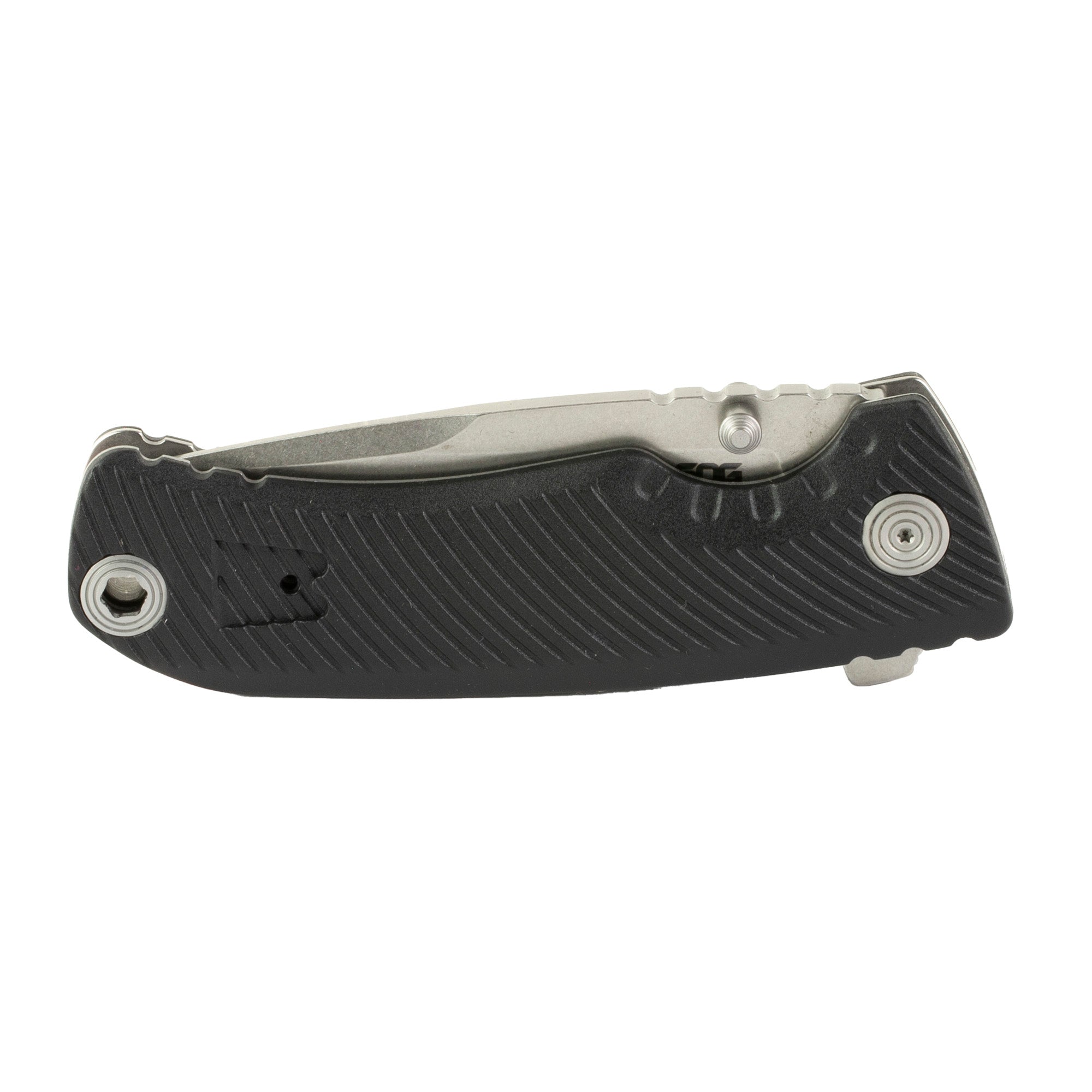 SOG Knives & Tools Tellus ATK 3.5-inch Assisted Folding Knife with Cryo 440C Steel Blade and Textured Black Handle