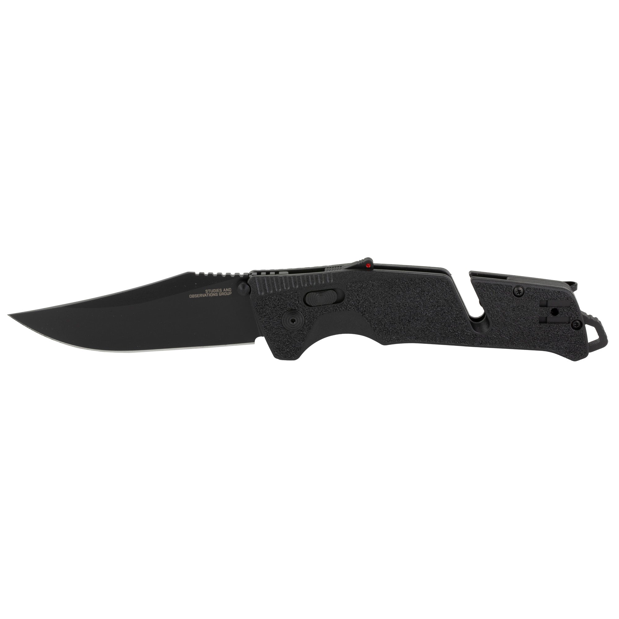 SOG Knives & Tools Trident AT Blackout Folding Knife – 3.75-Inch D2 Steel Blade with Assisted Opening and Safety Features