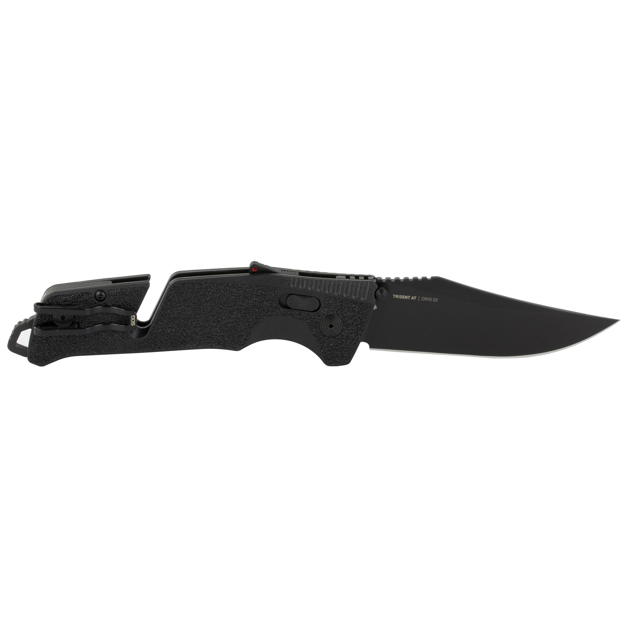 SOG Knives & Tools Trident AT Blackout Folding Knife – 3.75-Inch D2 Steel Blade with Assisted Opening and Safety Features