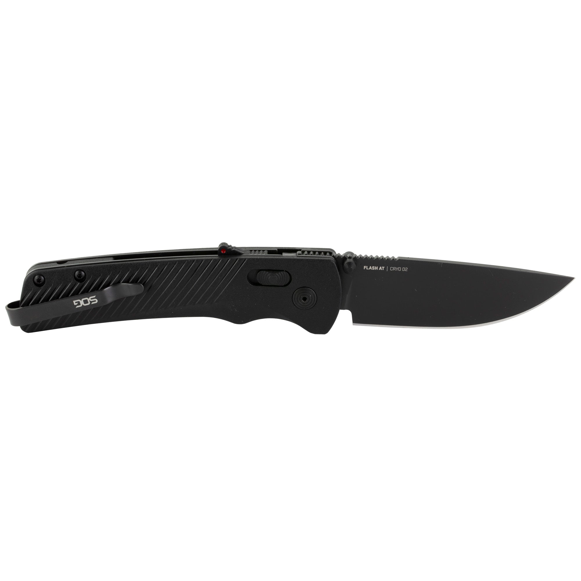SOG Flash AT Blackout Folding Knife with Assisted Opening and D2 Steel Blade