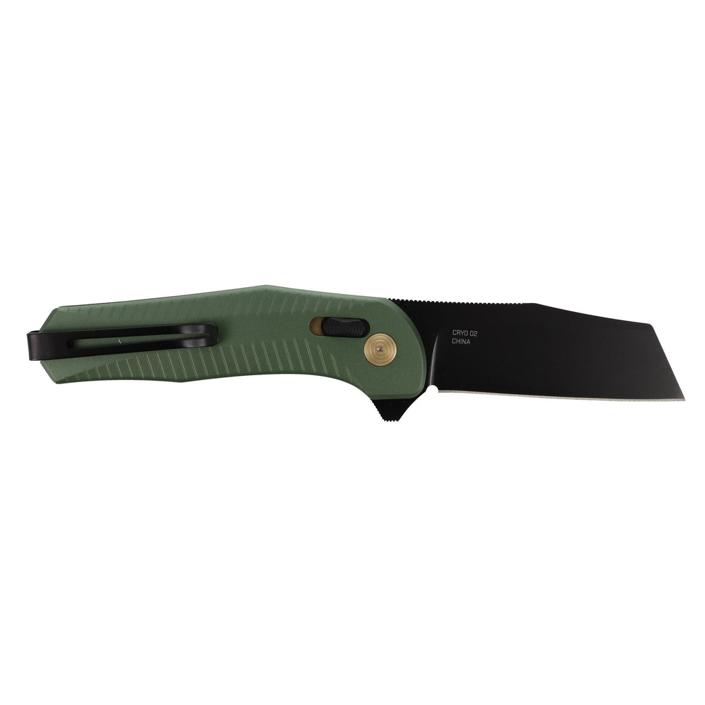 SOG Diverge XR Folding Knife with D2 Steel, Green Handle, 3-Inch Blade