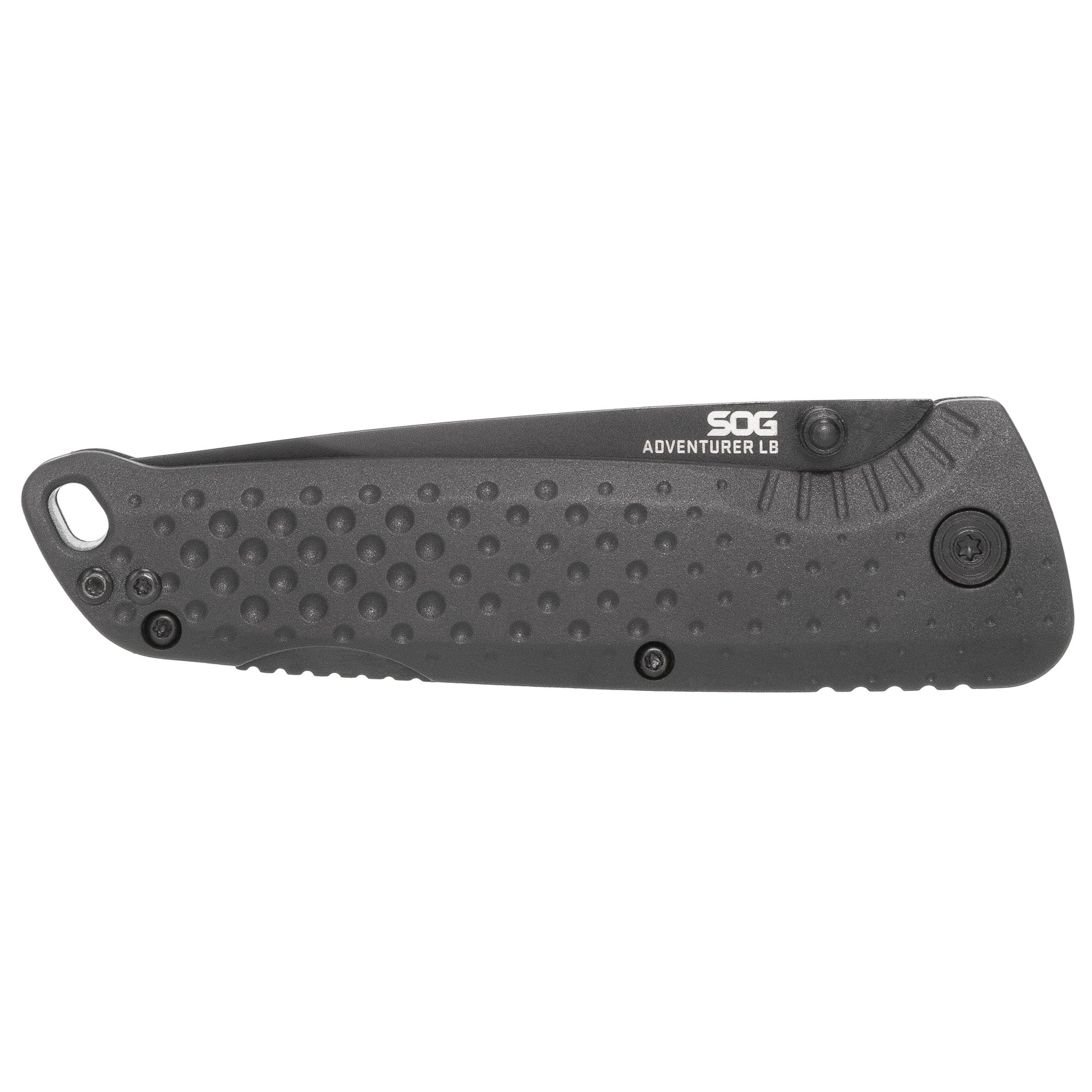 SOG Knives & Tools Adventurer LB 3 Black Folding Knife with Titanium-Nickel Coated Blade
