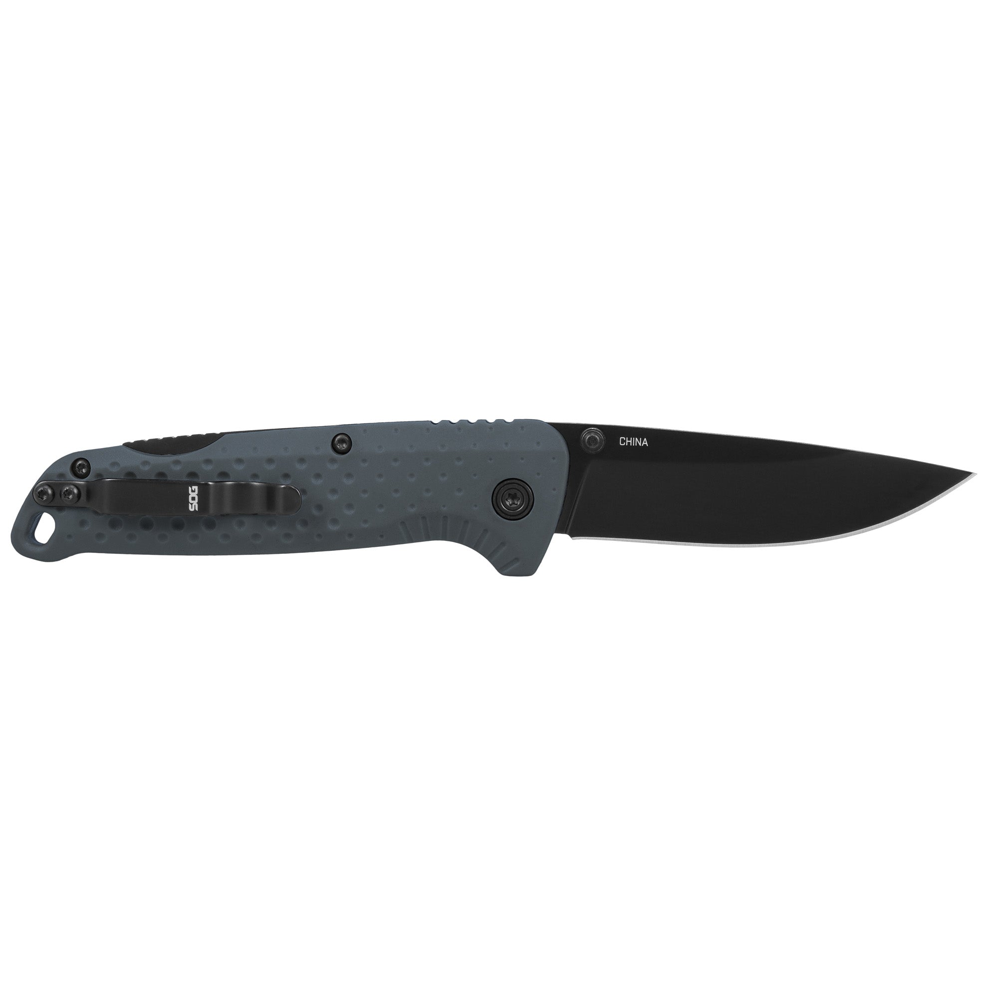 SOG Knives & Tools Adventurer LB 3.5-Inch Folding Knife with Lockback Mechanism, Black Handle, Gray Accents