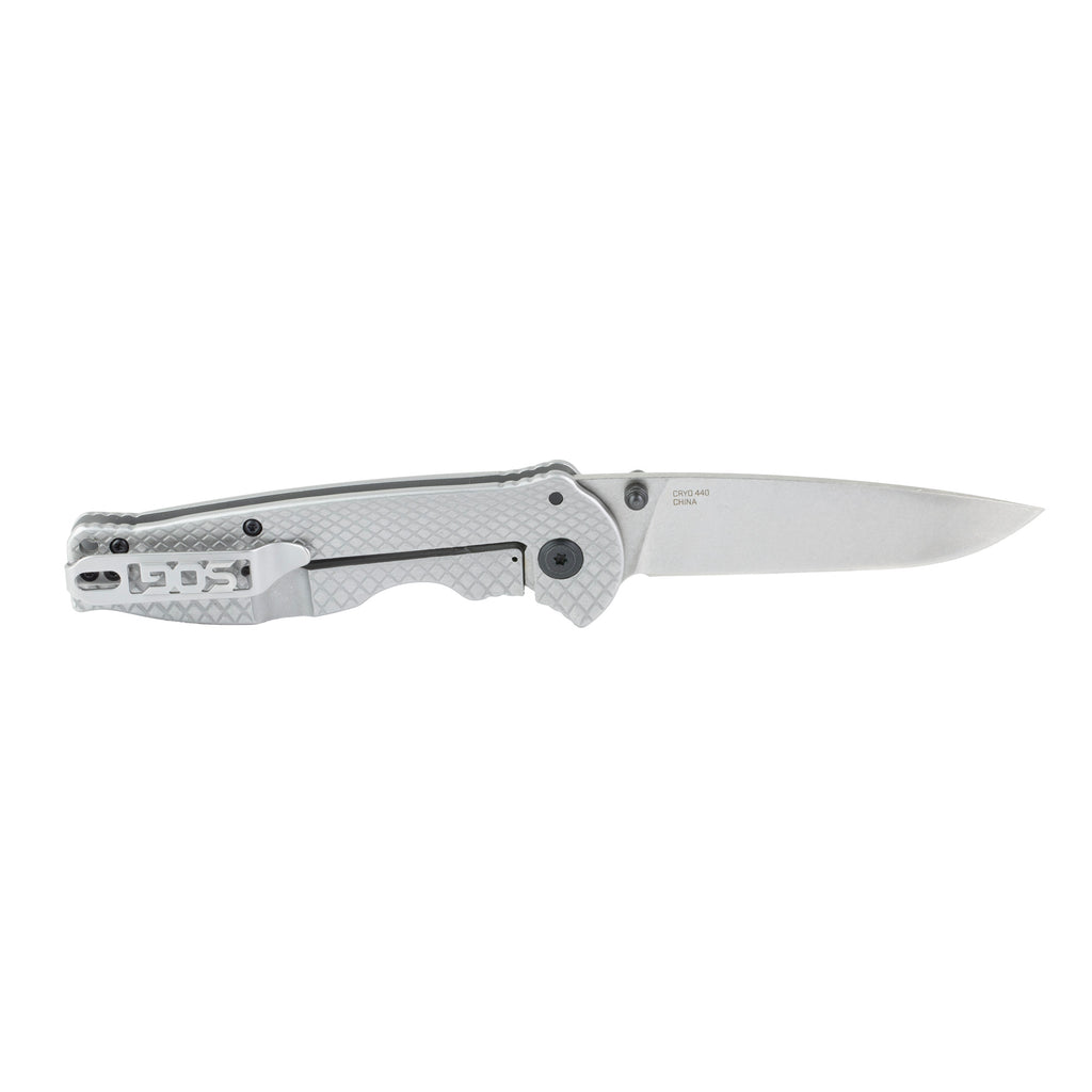 SOG Knives & Tools Flash II Folding Knife – 3.4-inch Blade, Silver, 8Cr13MoV Steel