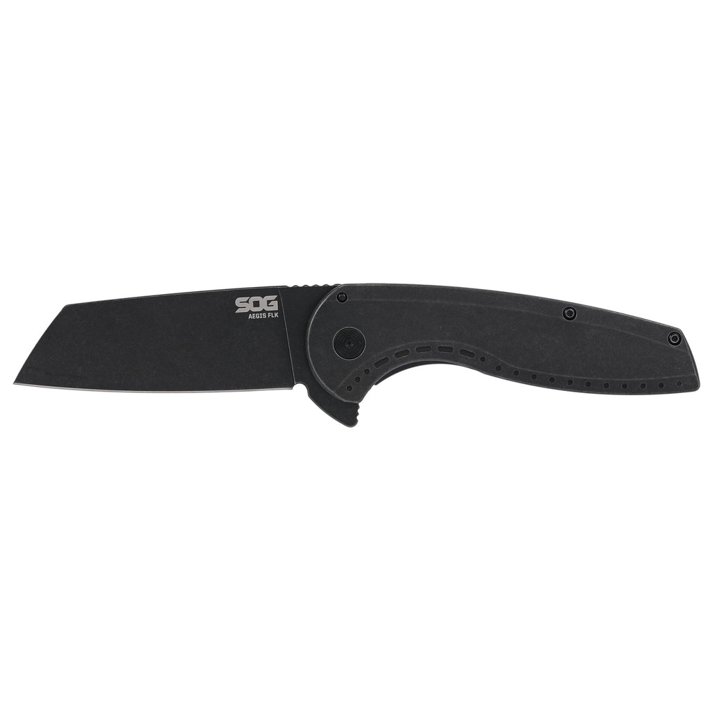 SOG Knives & Tools Aegis FLK 2.0 3.25-Inch Wharncliffe Folding Knife with Black Handle