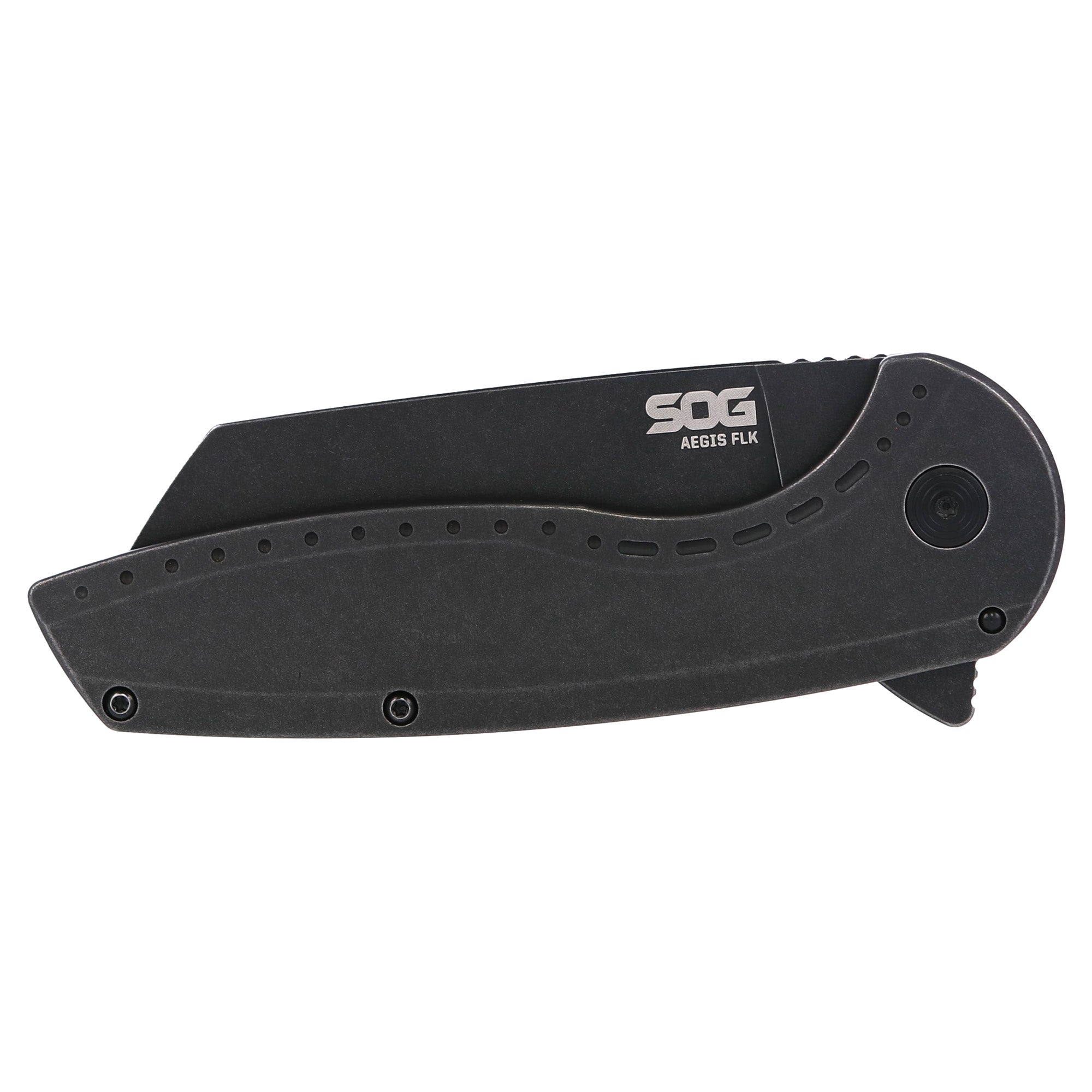 SOG Knives & Tools Aegis FLK 2.0 3.25-Inch Wharncliffe Folding Knife with Black Handle
