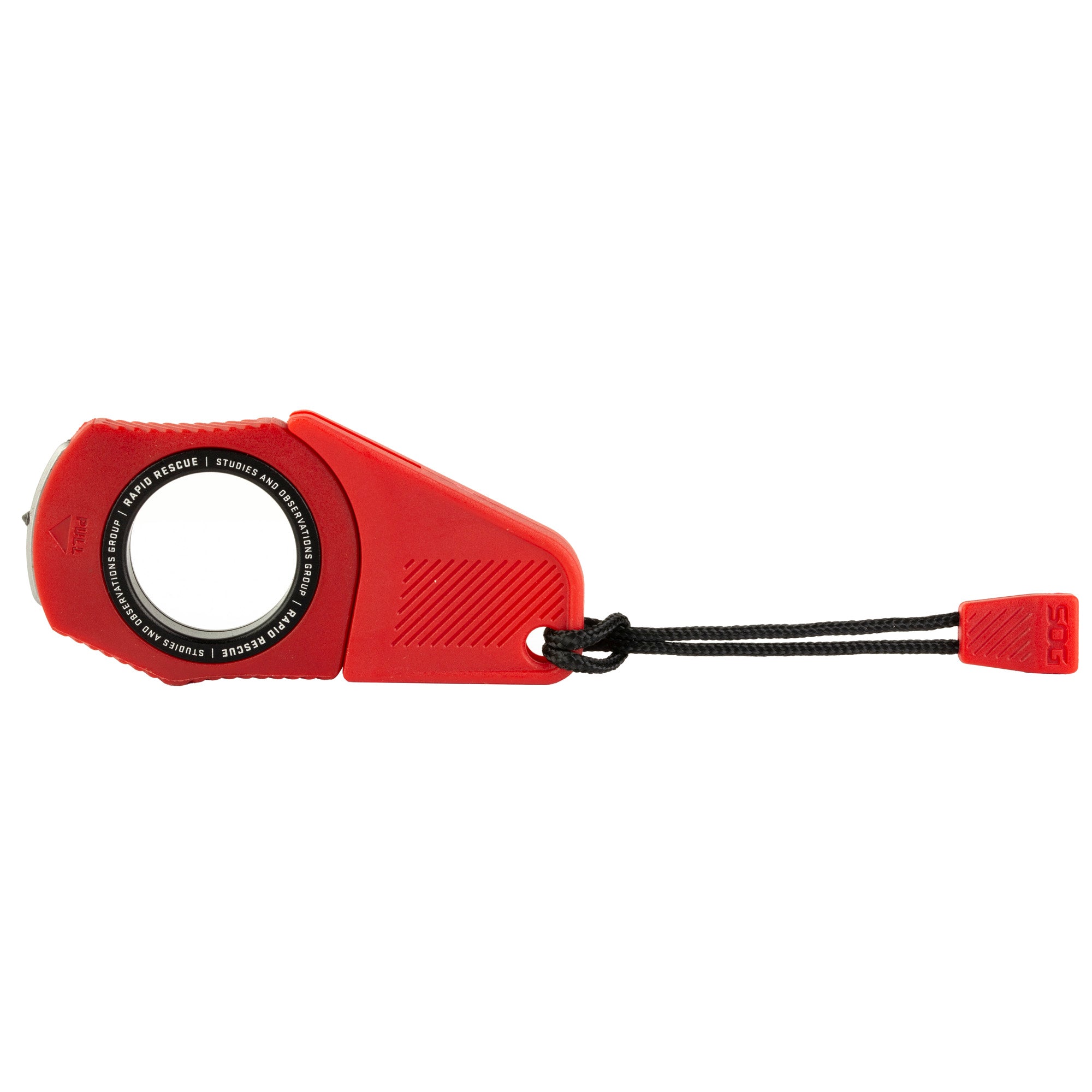 SOG Rapid Rescue Red Multi-Function Emergency Tool with Seatbelt Cutter and Glass Breaker