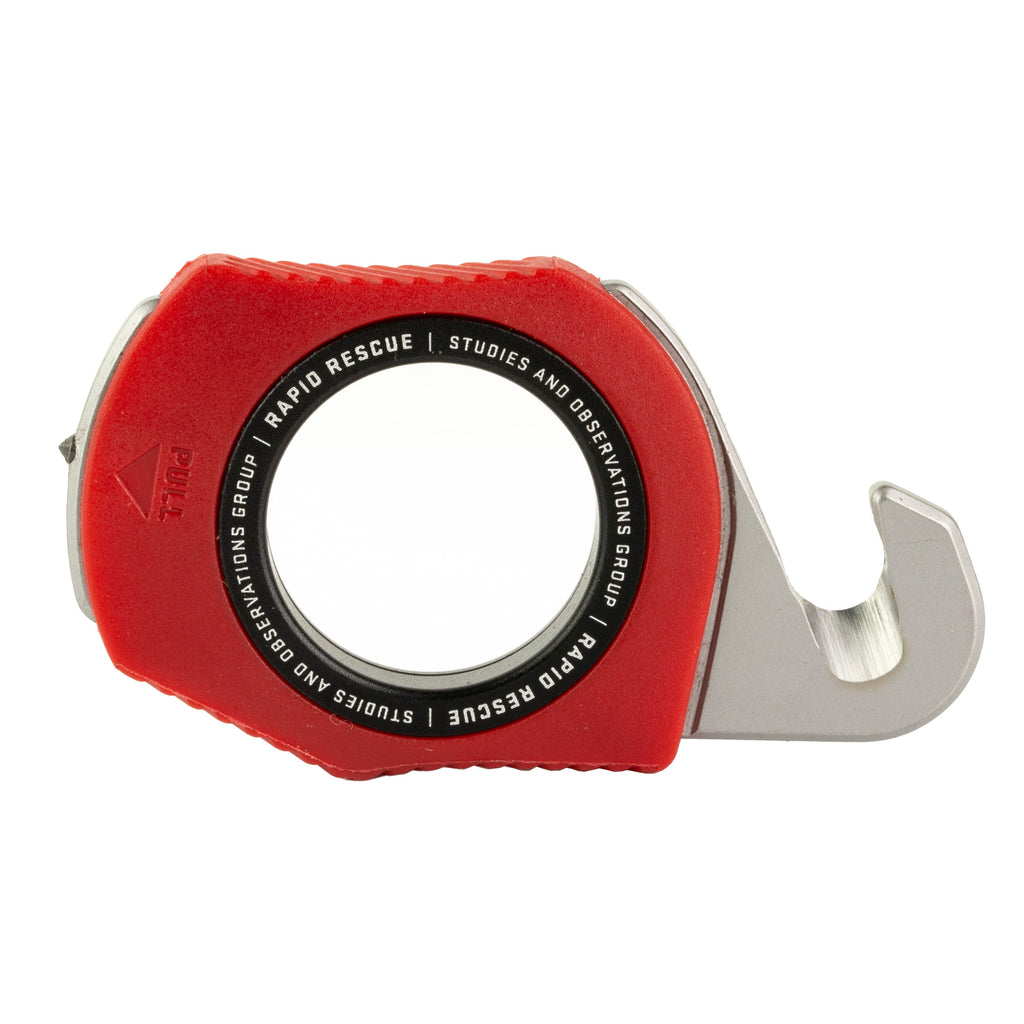SOG Rapid Rescue Red Multi-Function Emergency Tool with Seatbelt Cutter and Glass Breaker