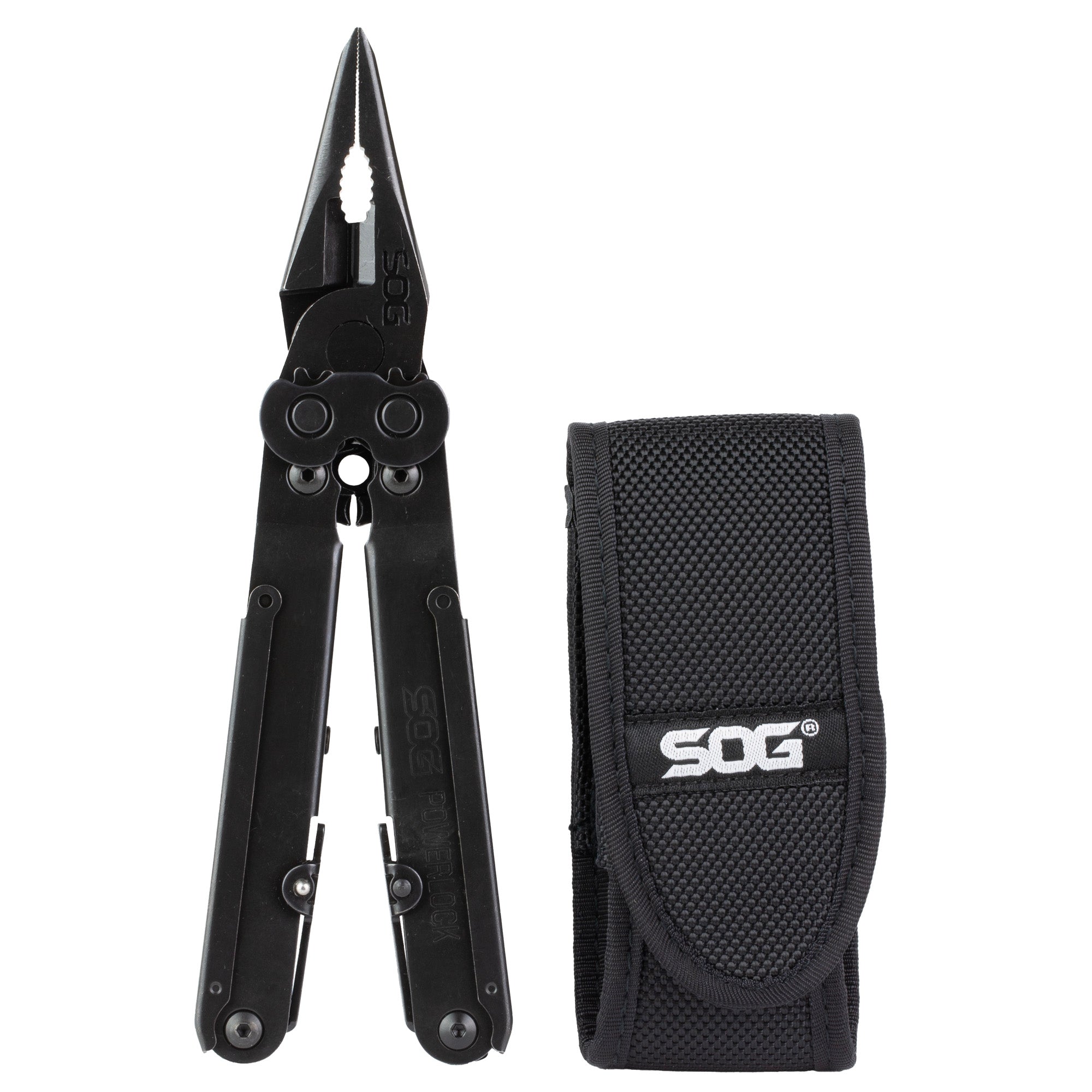 SOG PowerLock EOD Black Multi-Tool with Hard Wire Cutter and Compound Leverage Technology