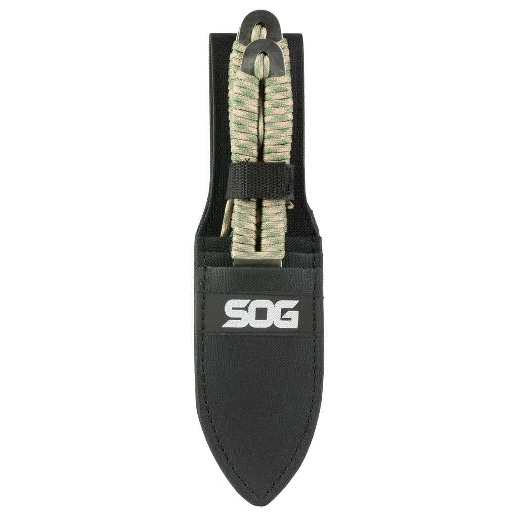 SOG Fling Throwing Knives Set with Paracord Handles and Carry Sheath