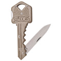SOG Key Knife Brass 1.5-Inch Folding Knife with Straight Edge